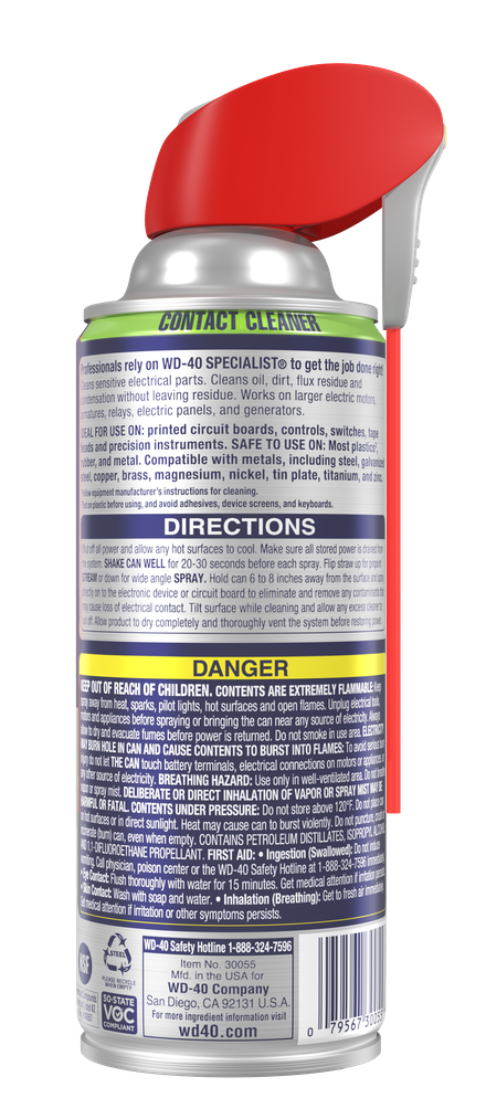 WD-40 300554 Contact Cleaner Electrical Contact Cleaner, 11 oz Can, Liquid Form