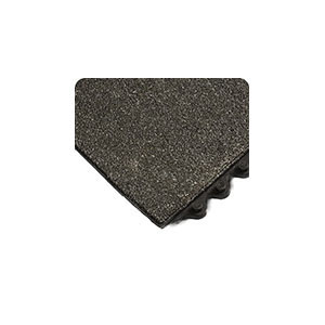 24/Seven&reg; 570.58X3X3GRBK 570-GR Grease Resistant Solid Anti-Fatigue Mat, 3 ft L x 3 ft W x 5/8 in THK, Natural Rubber, Smooth Surface Pattern