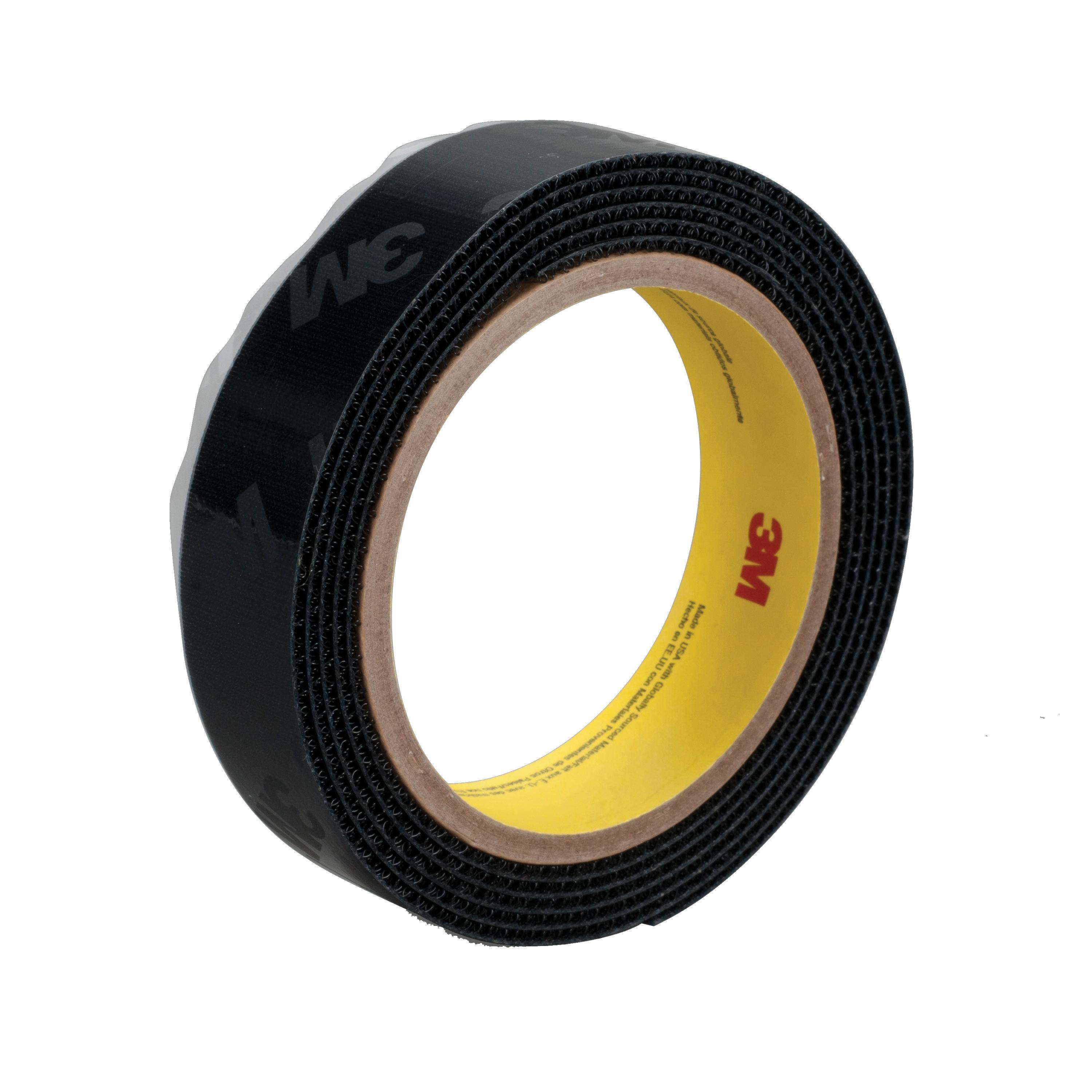 3M&trade; 7000052219 SJ3526NFSR Fastener, 50 yd L 2 in W, 0.8 mm THK Engaged, High Performance Rubber Adhesive, Nylon Backing, White