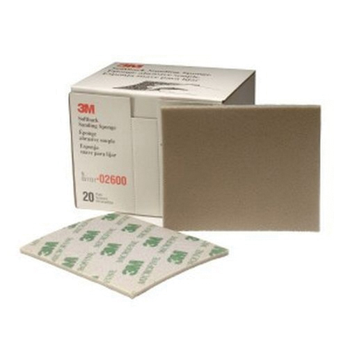 product 3M™ Sanding Sponge, 909-ESF, Dual Grit Block, 3 3/4 in x 2 5/8 in x 1 in (9,52 cm x 6,66 cm x 2,54 cm), Medium/Coarse, 24ea/cs