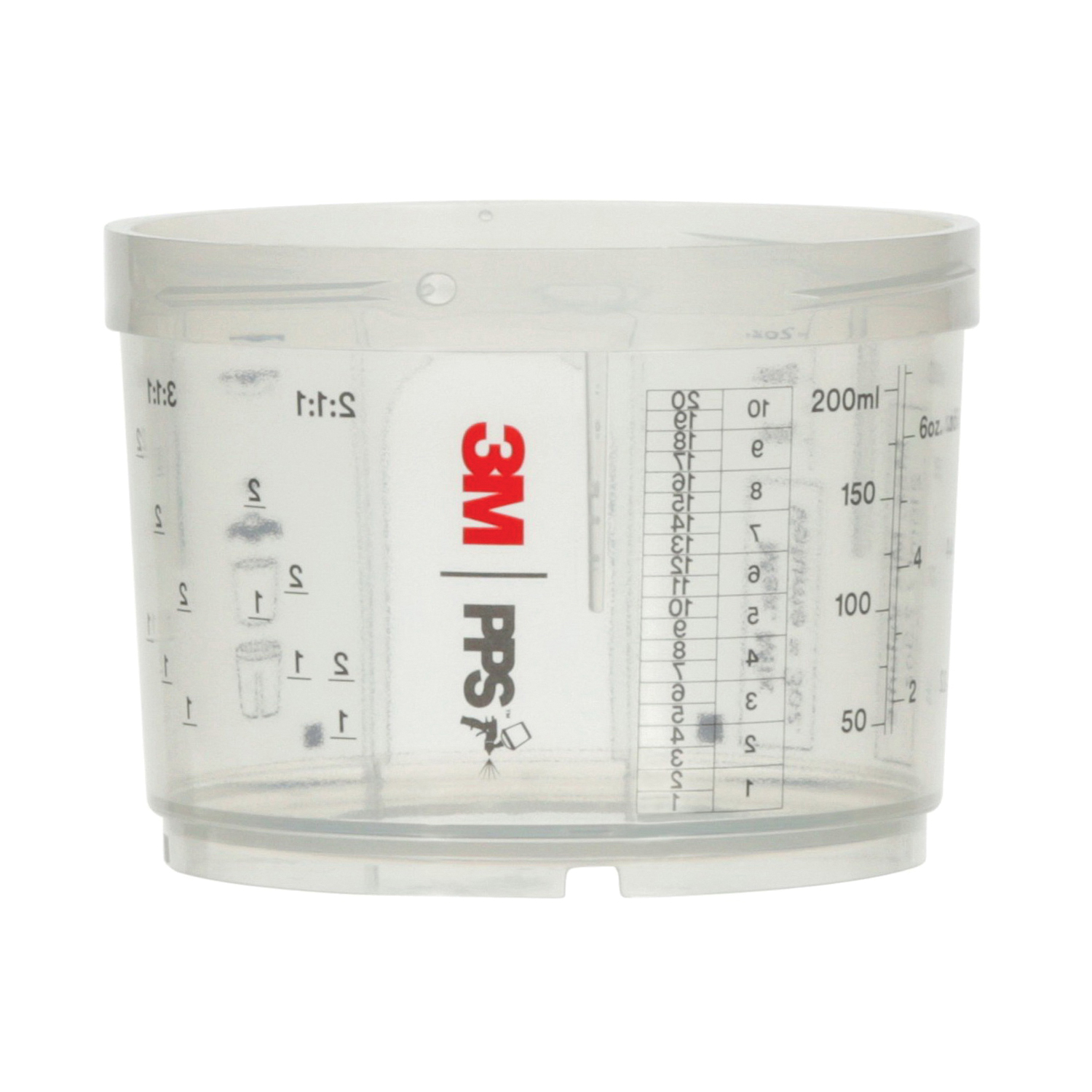 3M™ PPS™ 051131-16122 Midi Cup and Collar, 400 mL Container, For Use With 3M™ PPS™ Paint Preparation System
