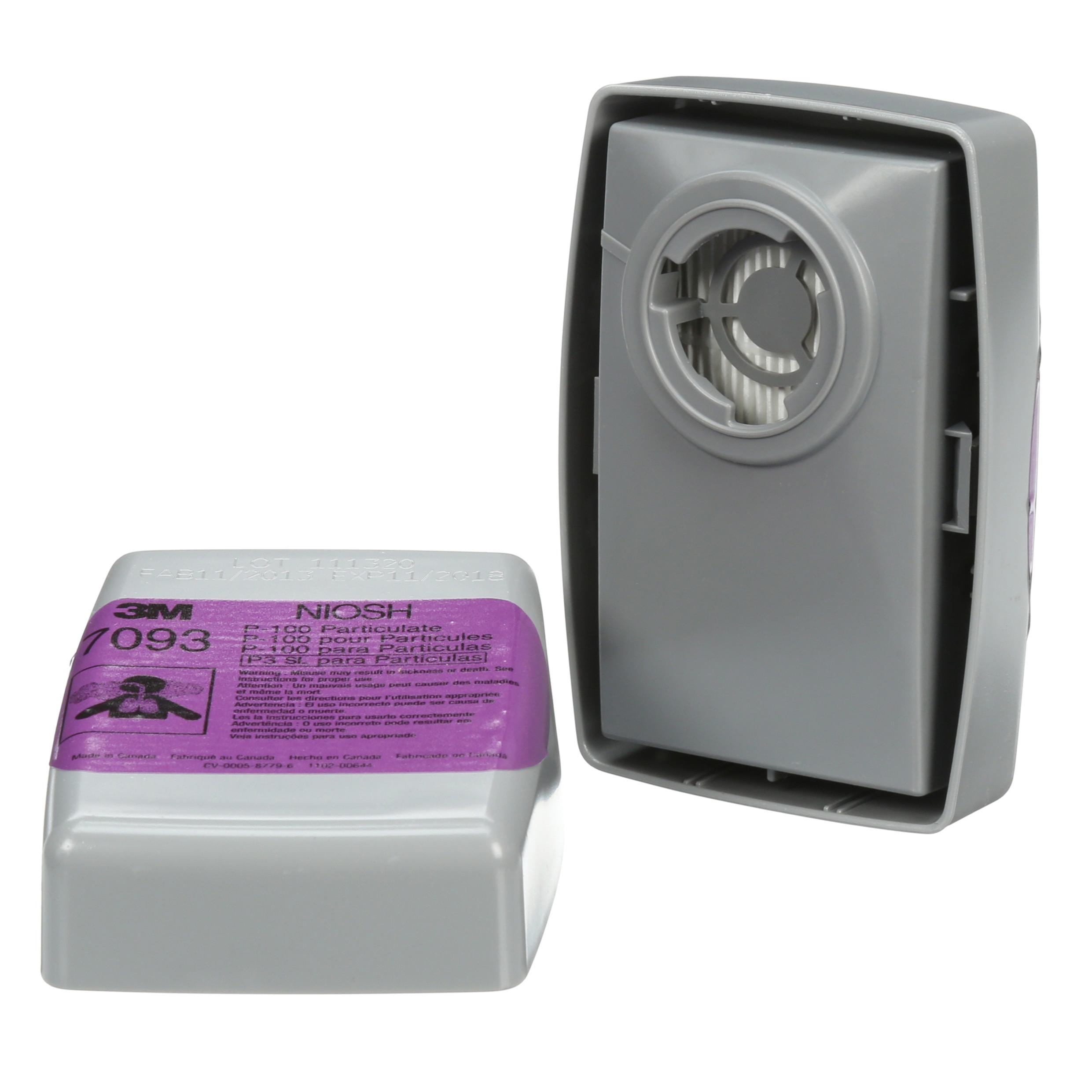 3M&trade; 6006 Low Profile Chemical Cartridge, For Use With 3M&trade; Reusable Respirators and 6000/7000/FF-400 Series Half and Full Facepieces with Bayonet Filter Holders, Bayonet Connection, Olive