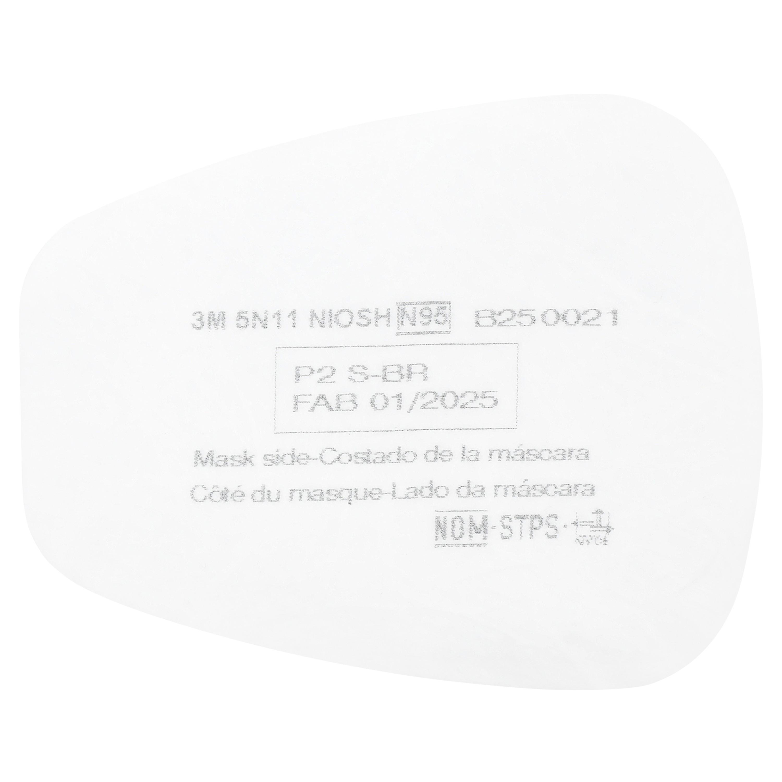 3M™ 051131-07184 Particulate Filter, For Use With 3M™ 5000 Series Reusable Respirators, 6000 Series Cartridges with 502 Adapters, 6000, 7000 and FF-400 Series Respirators, P100 Filter Class, 0.9997 Filter Efficiency, Bayonet Connection, Magenta