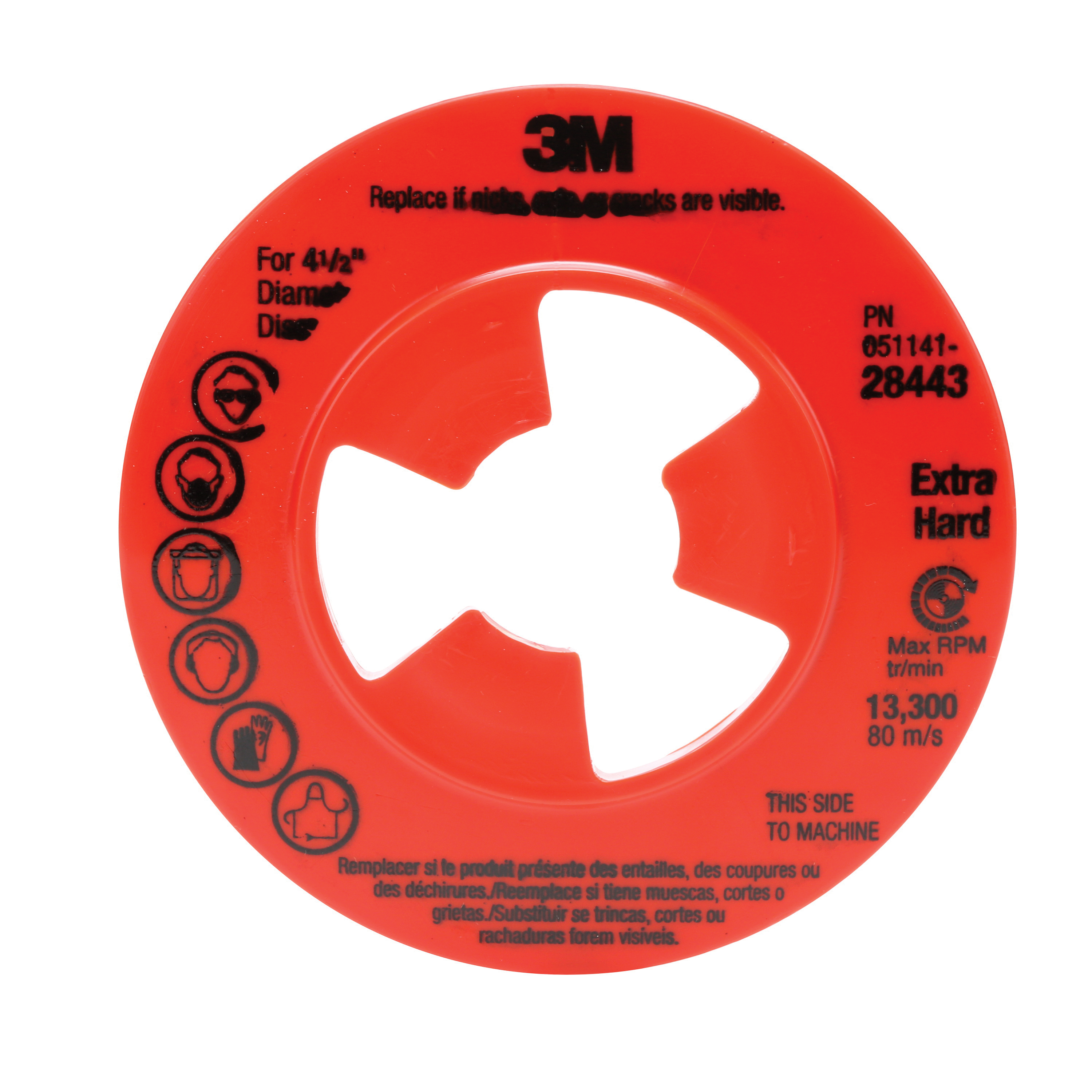 product 3M™ Disc Pad Holder 915, 5 in x 1/8 in x 3/8 in x 5/8 in-11 Internal, 1 ea/Case