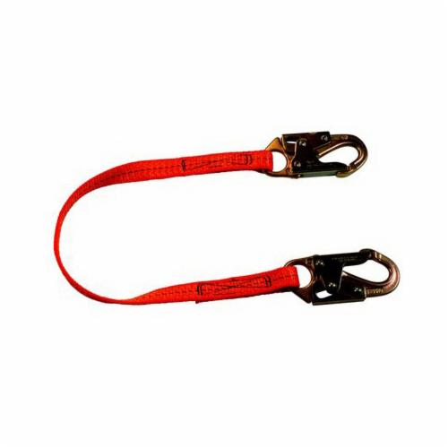 3M DBI-SALA Fall Protection 1246306 EZ-Stop&trade; Arc Flash Fixed Shock Absorbing Lanyard, 130 to 310 lb Load, 6 ft L, Kevlar&reg;/Nomex&reg; Line, 1 Legs, Snap Hook Anchorage Connection, ANSI A10.32, ANSI Z359.13, ASTM F887, OSHA 1910.66, OSHA 1926.502