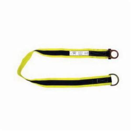 MSA 505282 Anchorage Connector Strap With D-Ring and Sewn Loop, For Use With Fall Arrest and Confined Space Entry/Retrieval Components, 5 ft L x 3-1/2 in W x 17 in D, Nylon, Yellow