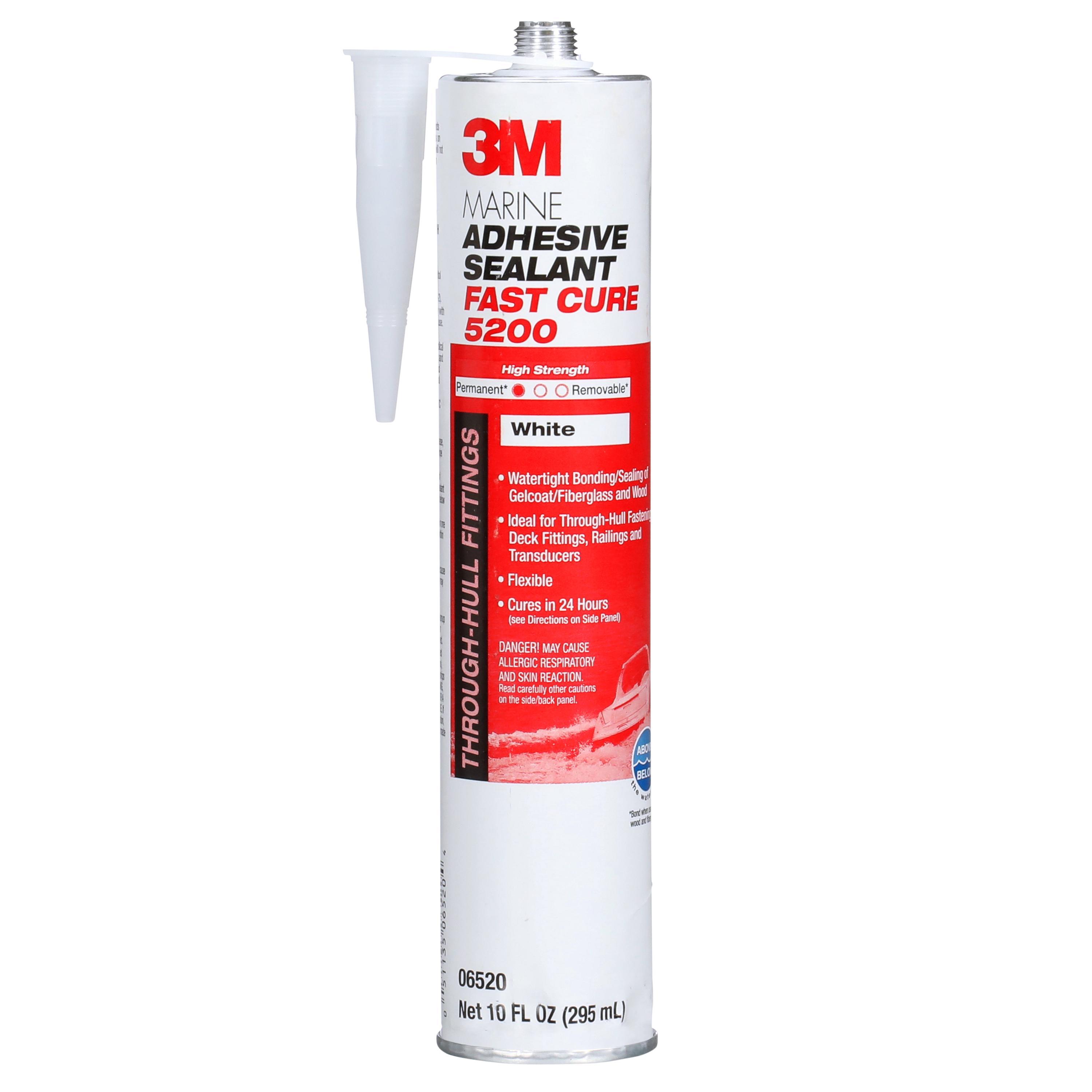 3M&trade; 7000000629 5200FC Fast Cure Marine Adhesive Sealant, 1 gal Cartridge, White