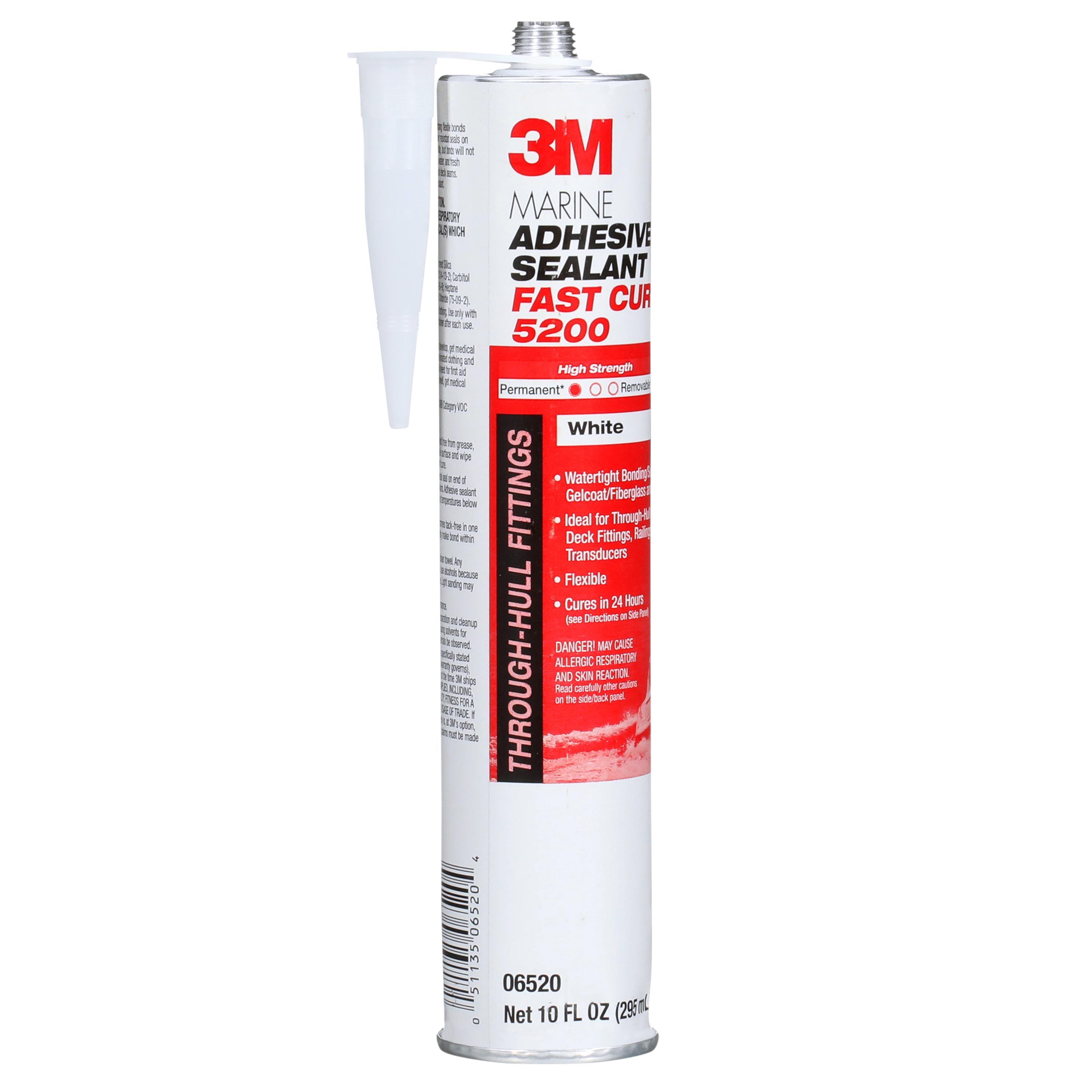 3M&trade; 7000000629 5200FC Fast Cure Marine Adhesive Sealant, 1 gal Cartridge, White