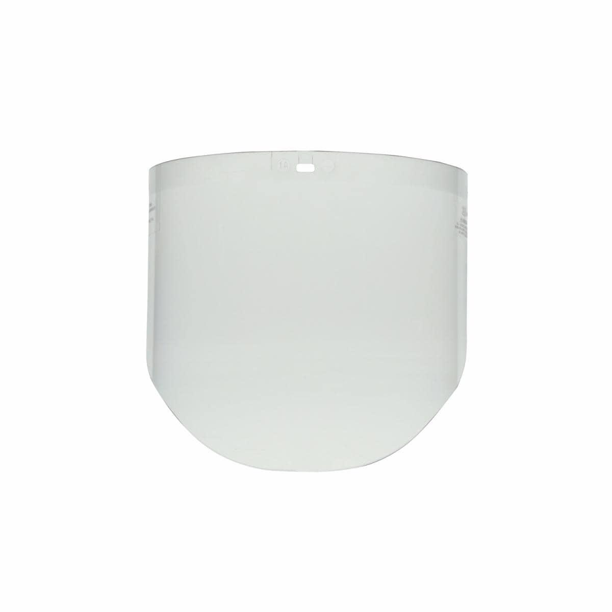 Bouton&reg; 251-01-5210 Flat Universal Fit Optical Safety Visor, Clear, Polycarbonate, 8 in H x 15-1/2 in W x 0.04 in THK Visor, For Use With Headgear and Hard Hat Adapter, Resists: Impact, ANSI Z87.1+