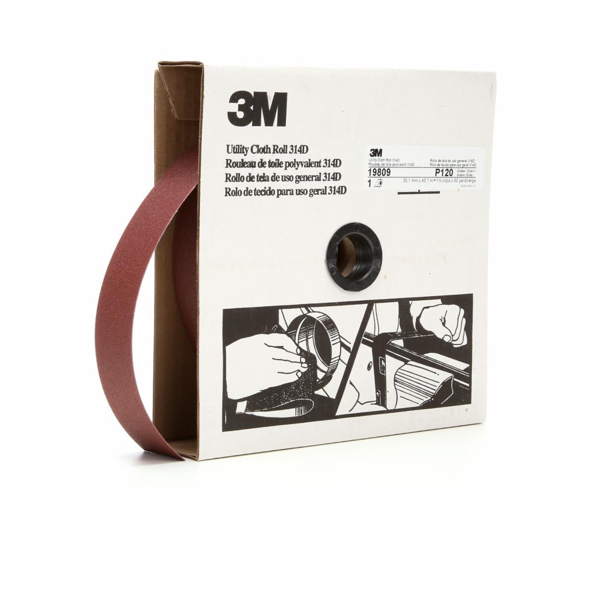 Stikit&trade; 7000119813 236U Roll, 45 yd L 2.75 in W, P180 Grit, Aluminum Oxide Abrasive, Paper Backing