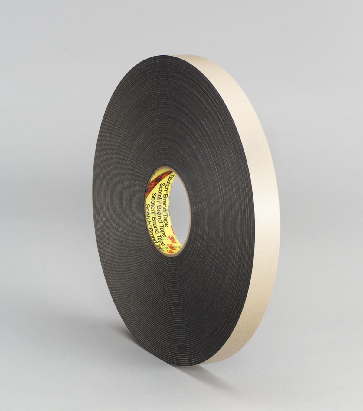 3M&trade; 7000049276 9738 Double Coated Tape, 60.15 yd L 0.95 in W, 4.3 mil THK, Acrylic Adhesive, Tissue Backing, Transparent