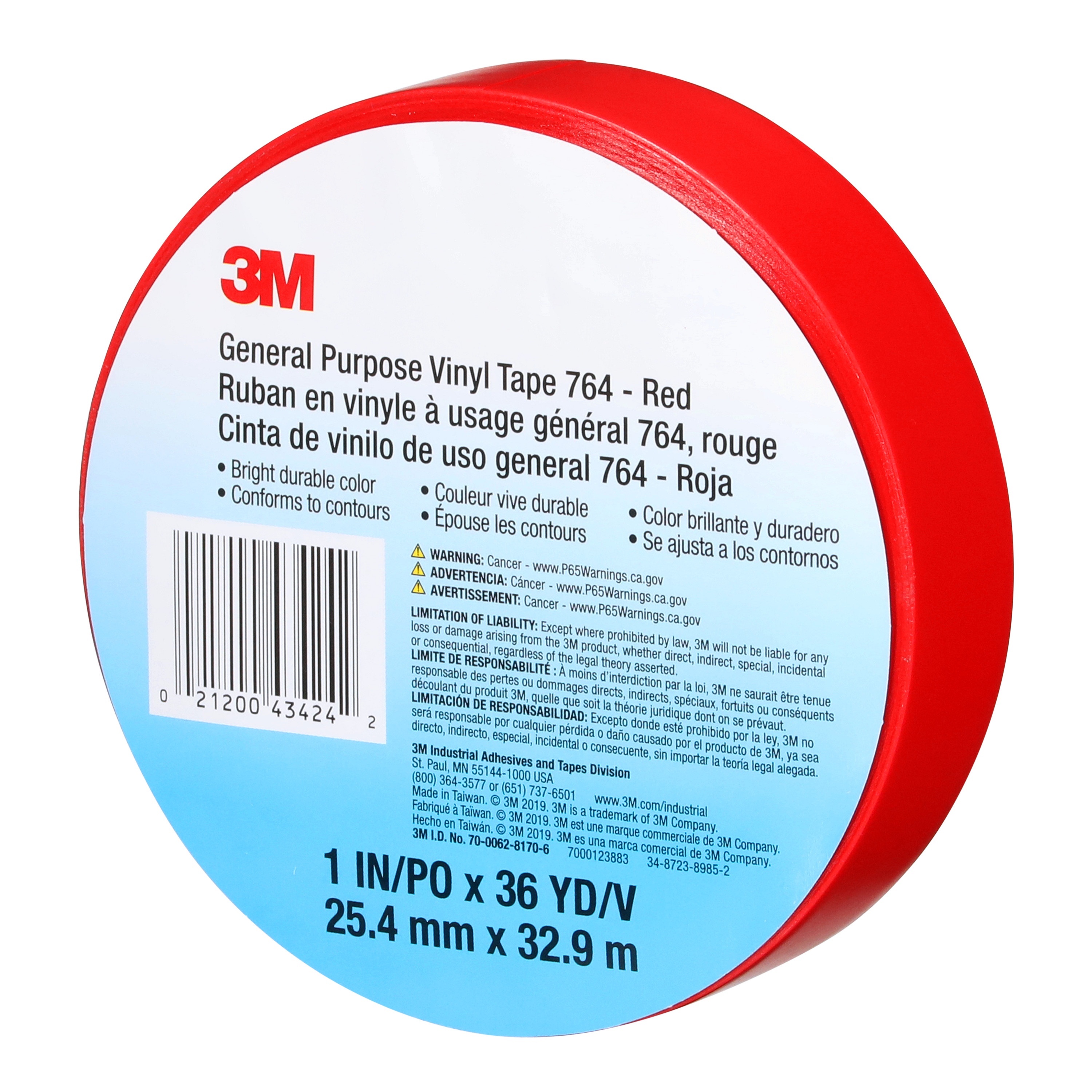 3M&trade; 7000123883 MMM 764-1 RED