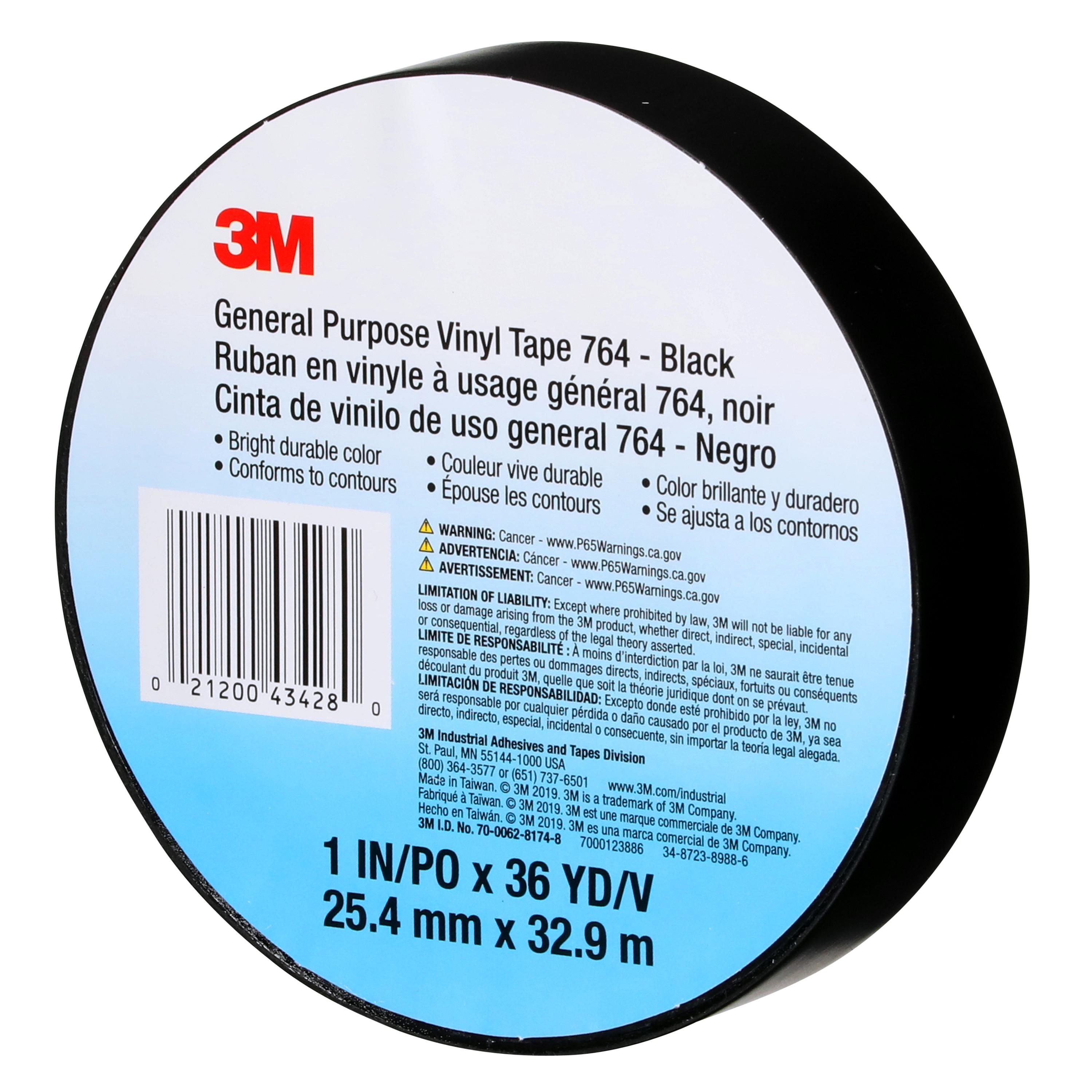 3M&trade; 7000123886 MMM 764-1 BLACK