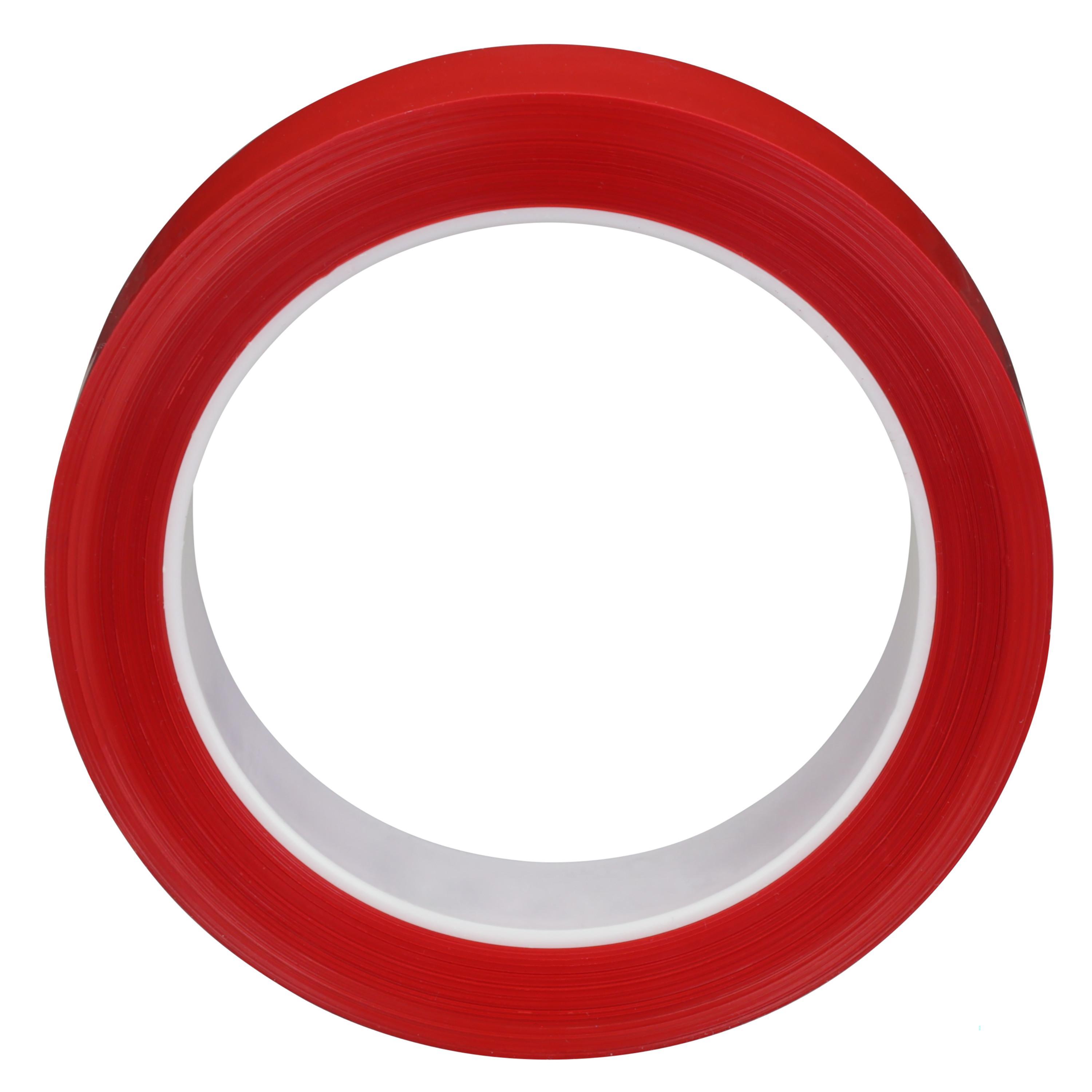 3M&trade; 7000028669 850 Film Tape, 72 yd L 1 in W, 1.9 mil THK, Polyester, Acrylic Adhesive, Red
