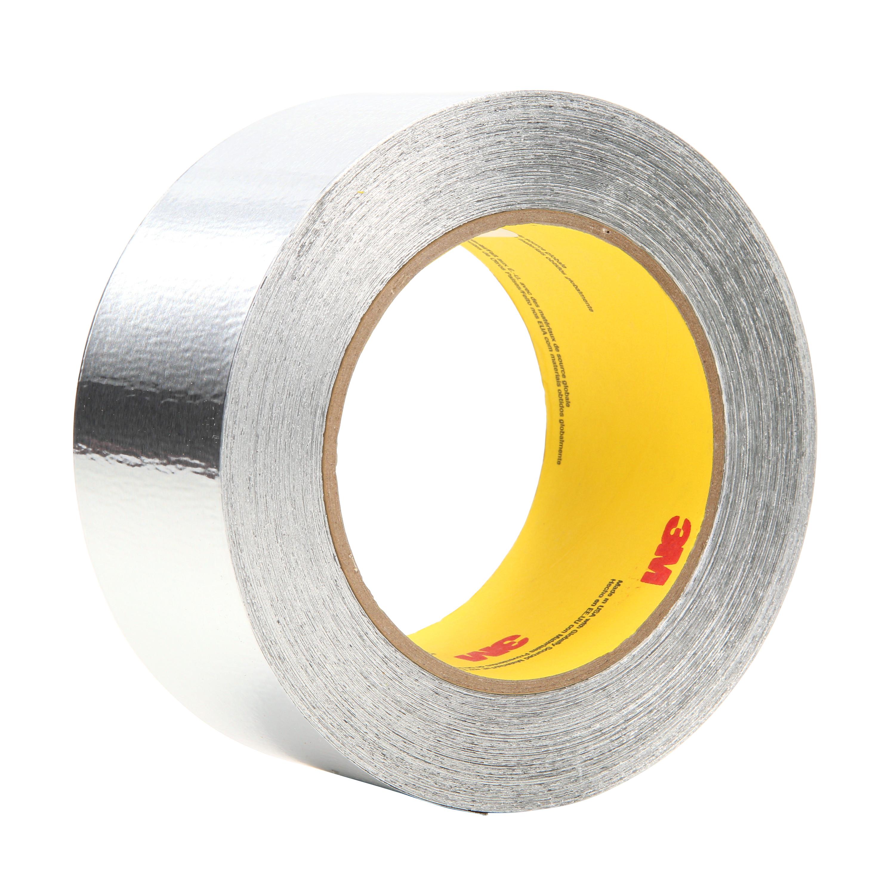 3M&trade; 7010398759 Electrical Equipment Manufacturing Foil Tape, 18 yd L 1 in W, 5 mil THK, Acrylic Adhesive, Embossed Aluminum Foil Backing