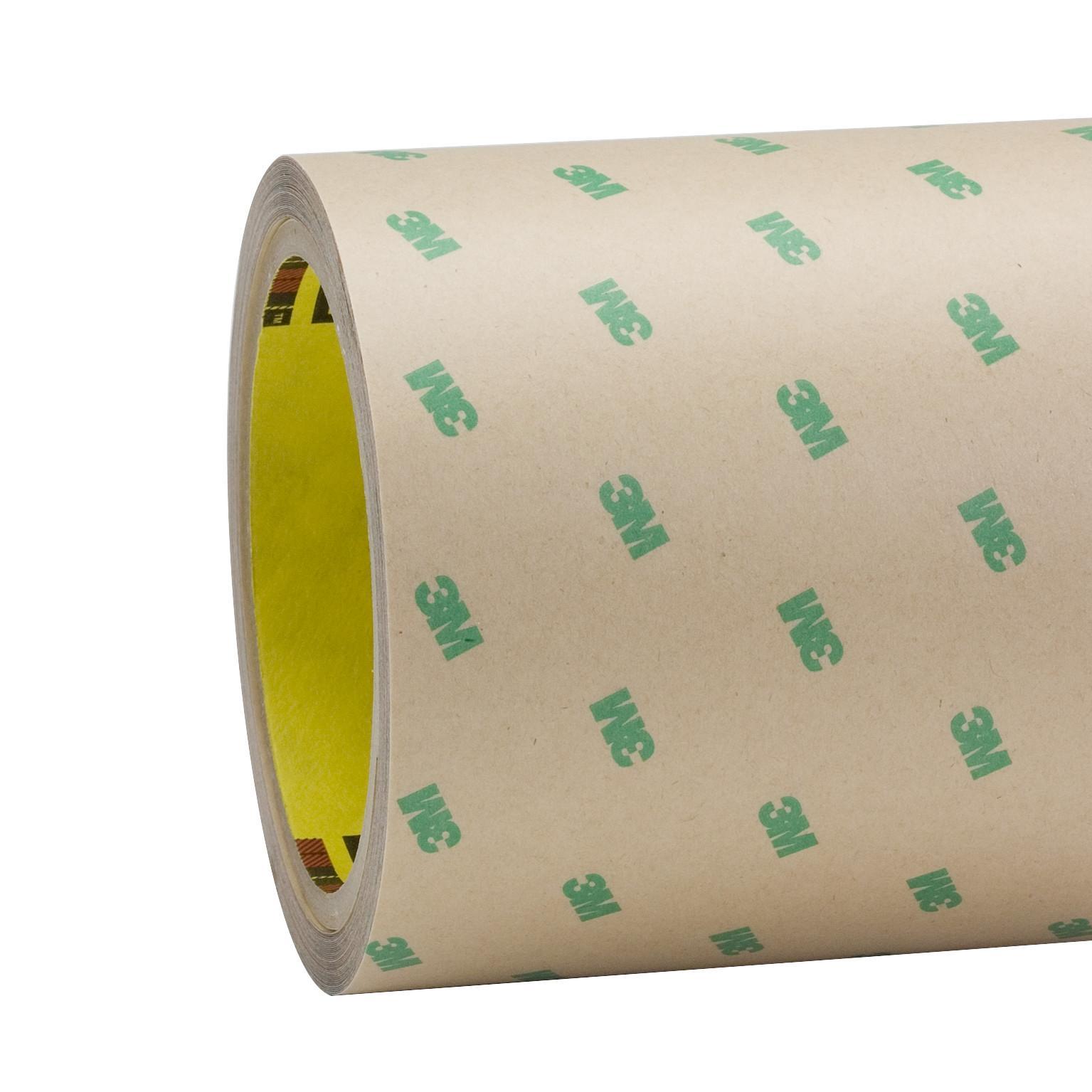 3M&trade; 70000102023 High Tack Adhesive Transfer Tape, 24 in L, 8 mil THK, 300MP Acrylic Adhesive, Polycoated Kraft Paper Backing, Clear