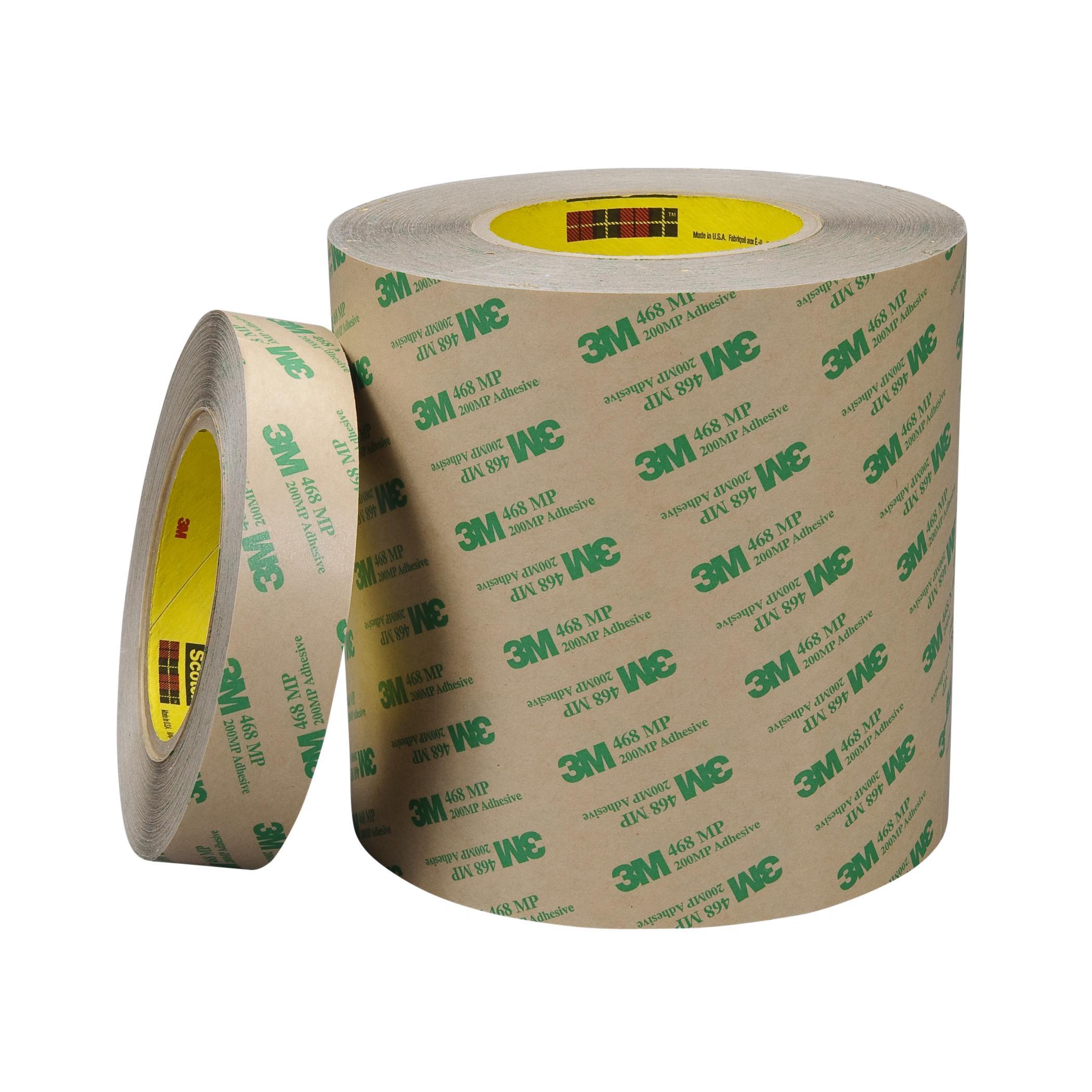 3M&trade; 7010312098 9458 Adhesive Transfer Tape, 60 yd L 4-1/4 in W, 1 mil THK, Acrylic Adhesive, White