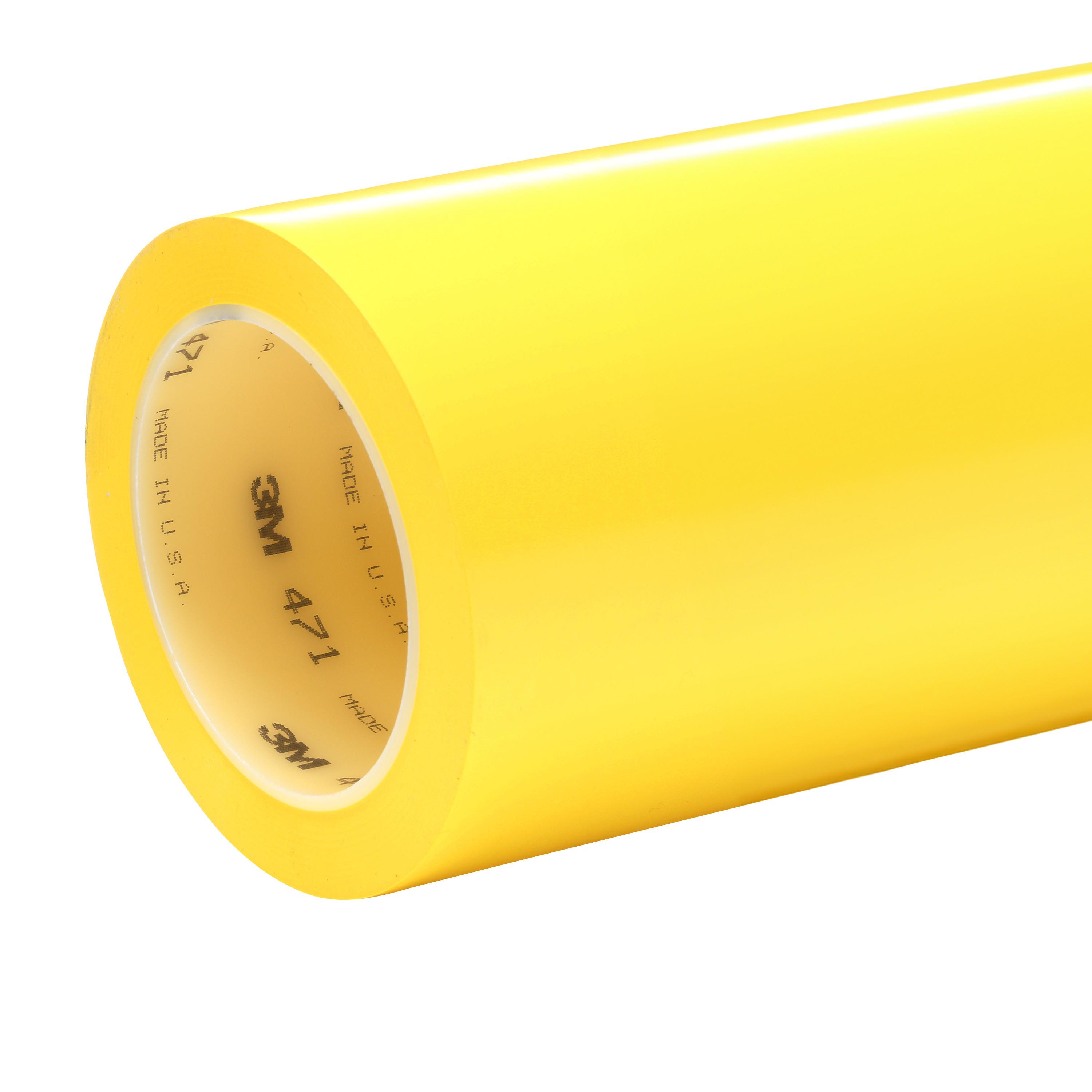 3M&trade; 7000028954 764 General Purpose Tape, 36 yd L 2 in W, 5 mil THK, Rubber Adhesive, PVC/Vinyl Backing, Yellow