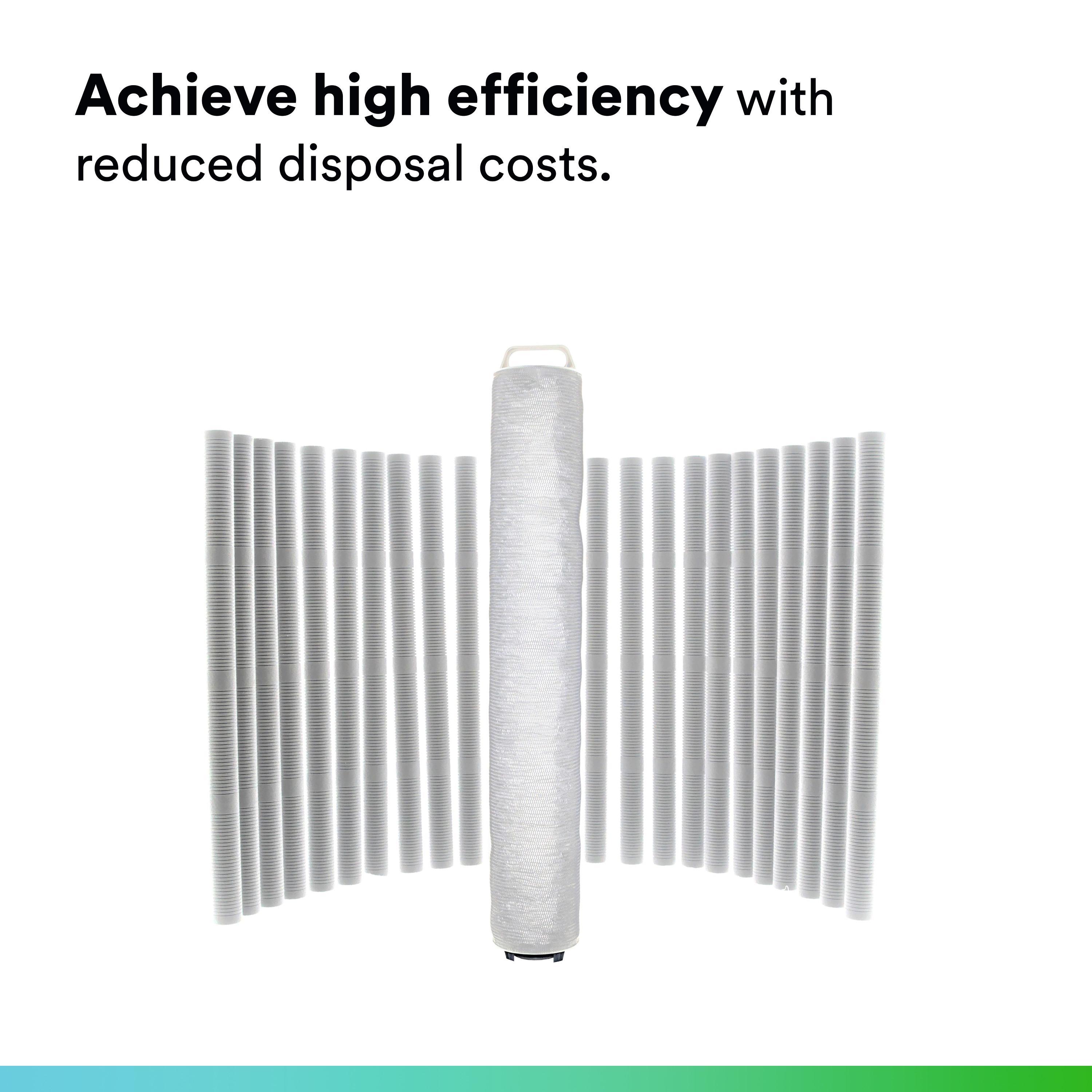 3M&trade; 7100018320 740 Filter Cartridge, 6-1/2 in Dia Outside x 40 in H, 80 gpm Flow Rate, 160 deg F, 50 psid at 68 deg F Max Pressure