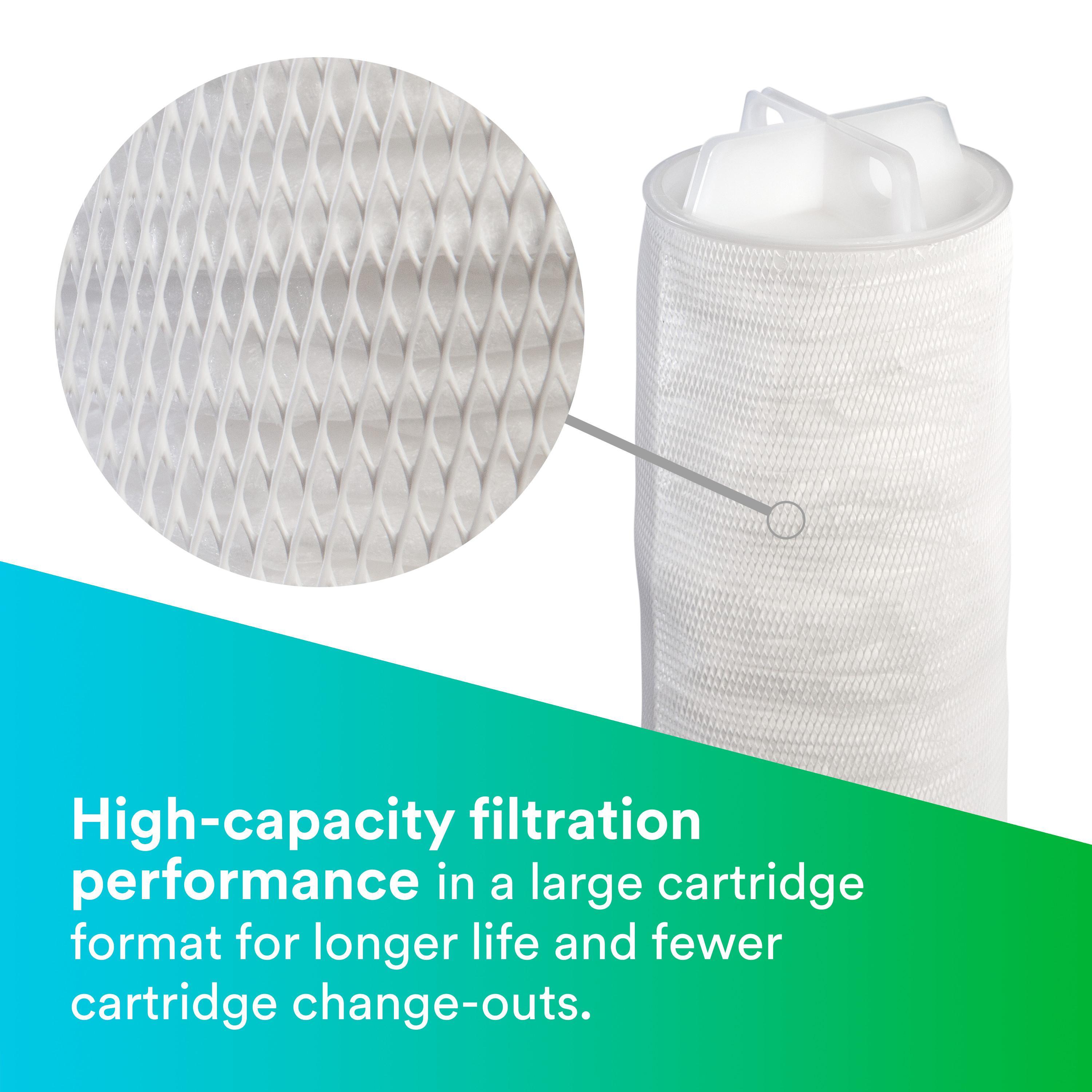 3M&trade; 7100018320 740 Filter Cartridge, 6-1/2 in Dia Outside x 40 in H, 80 gpm Flow Rate, 160 deg F, 50 psid at 68 deg F Max Pressure