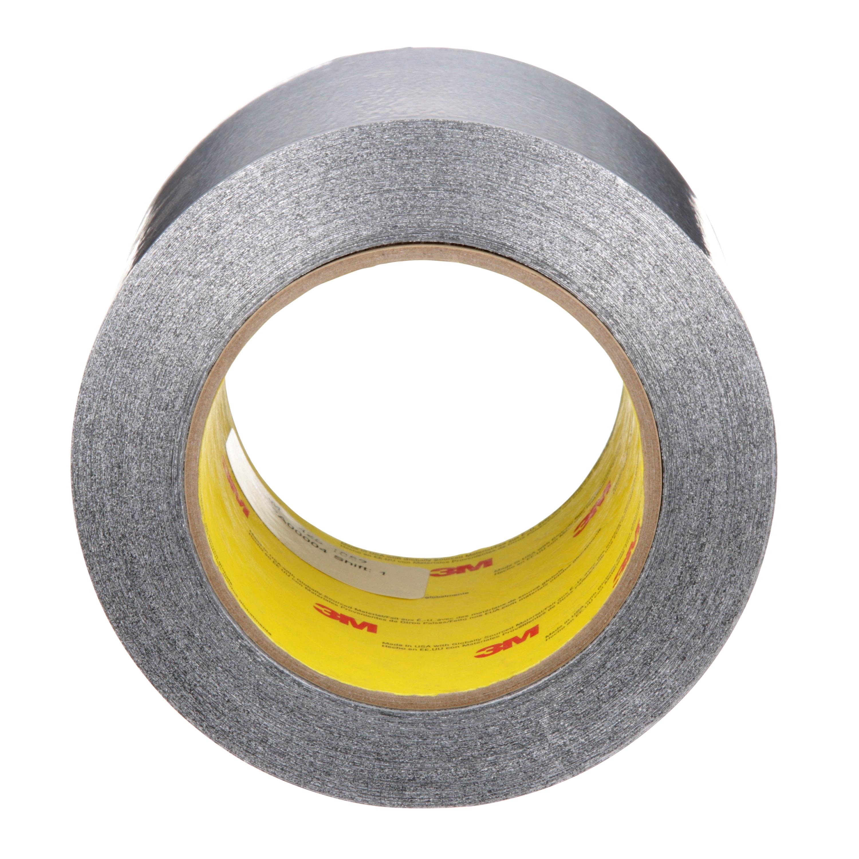 3M&trade; 7010337383 425 Foil Tape, 60 yd L 6 in W, 4.6 mil THK, Acrylic Adhesive, Aluminum Foil Backing, Silver