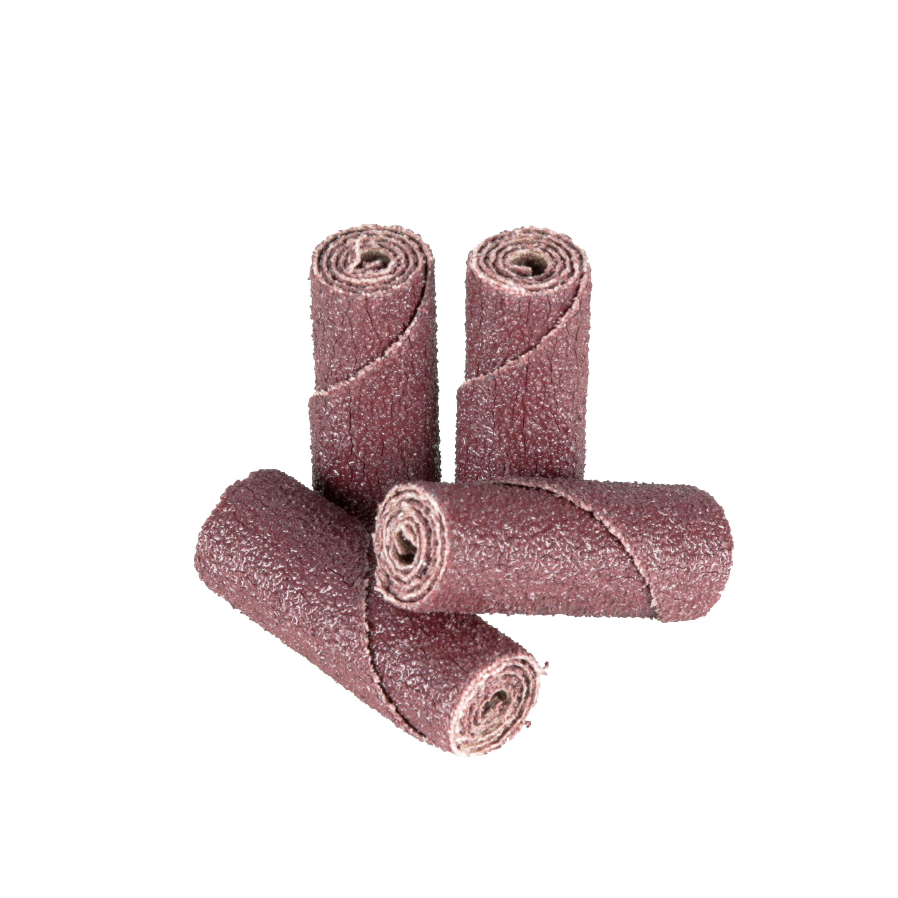 Standard Abrasives&trade; 7100085860 Straight Cartridge Roll, 3/8 in Dia x 1-1/2 in OAL, 1/8 in Dia Pilot Hole, 80 Grit, Aluminum Oxide Abrasive