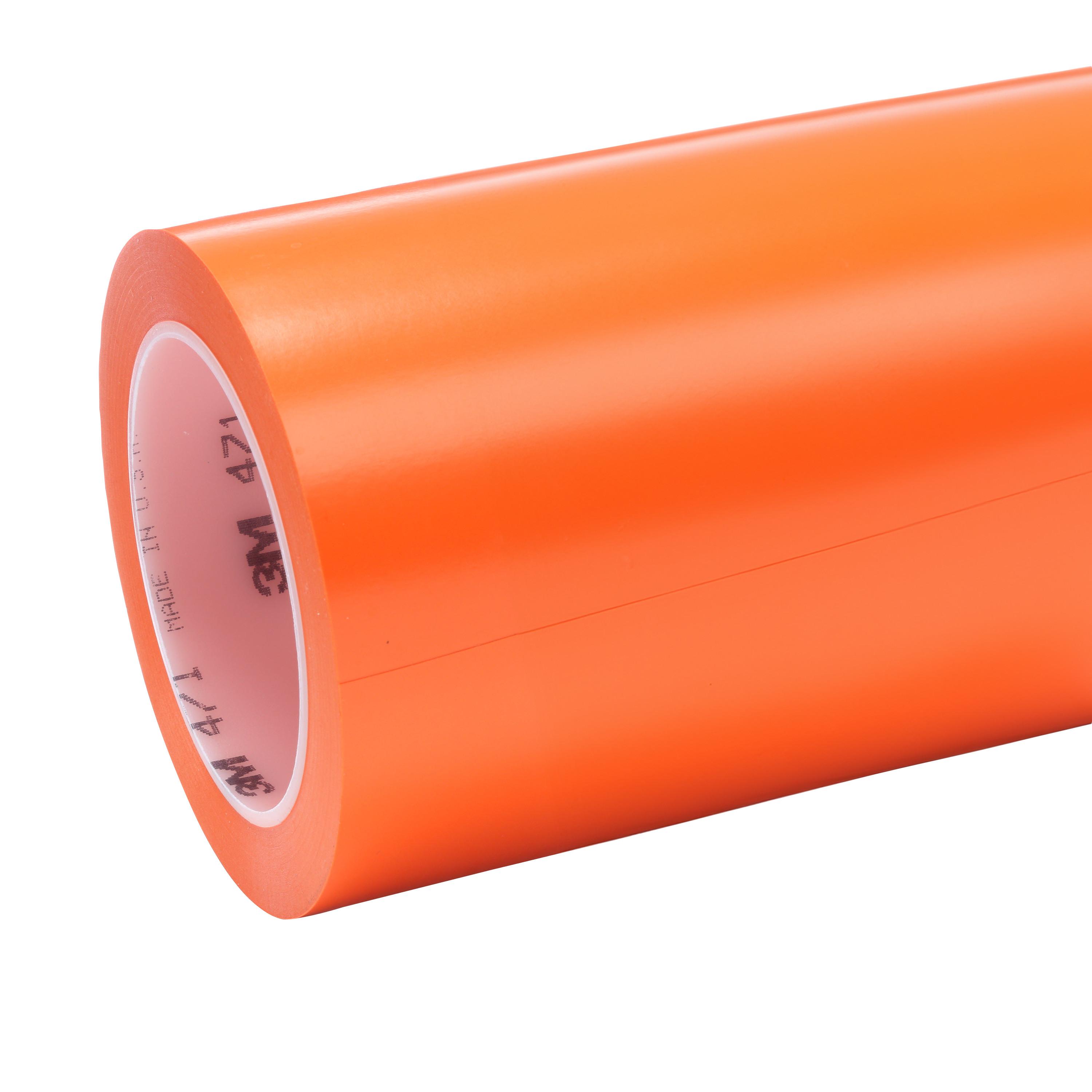 3M&trade; 2120090077 High Performance Vinyl Tape, 36 yd L x 2 in W, 5.2 mil THK, Rubber Adhesive, Vinyl Backing, Orange