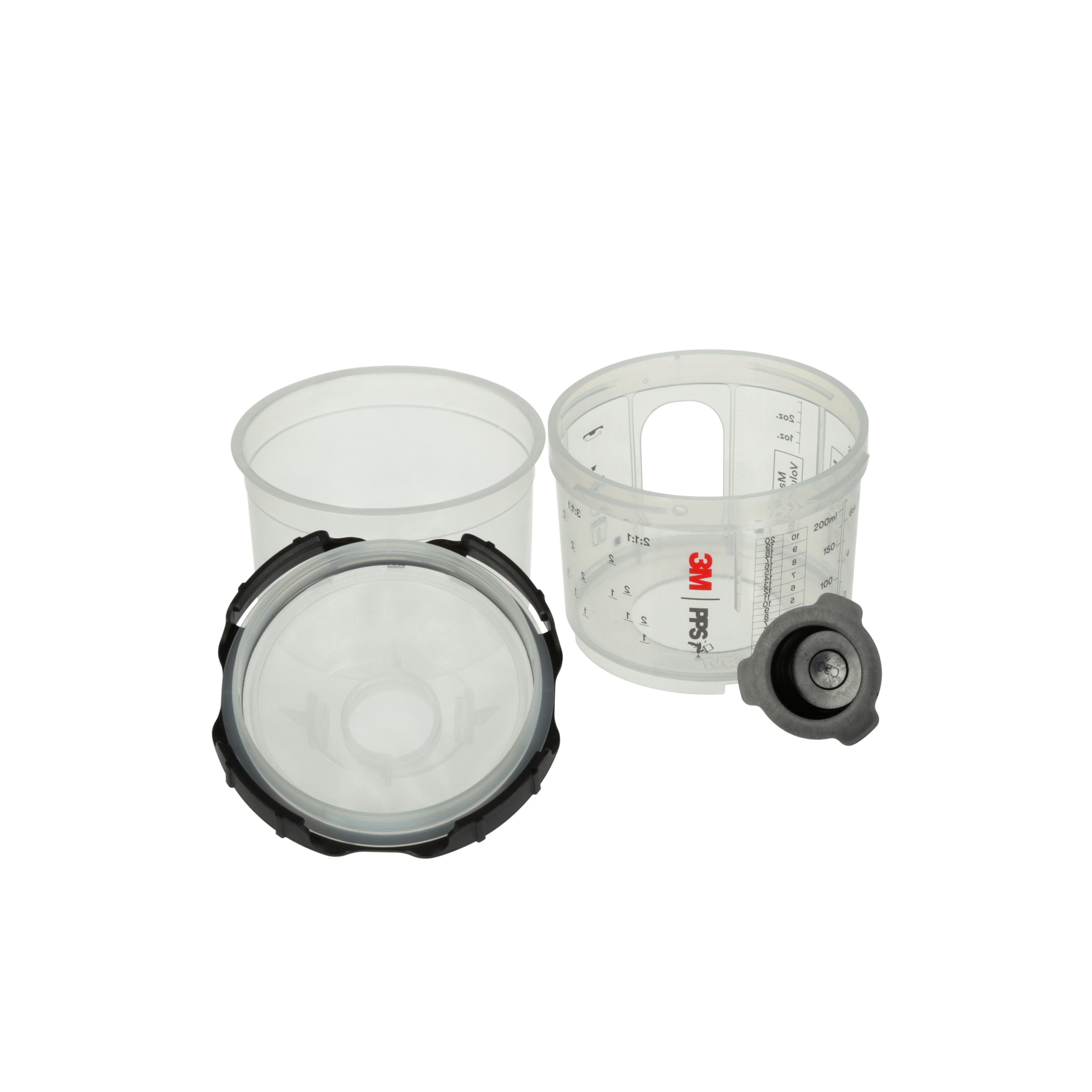 3M™ 7100284626 Mini Cup, 6.8 fl-oz Container, For Use With PPS™ Series 2.0 Spray Cup System