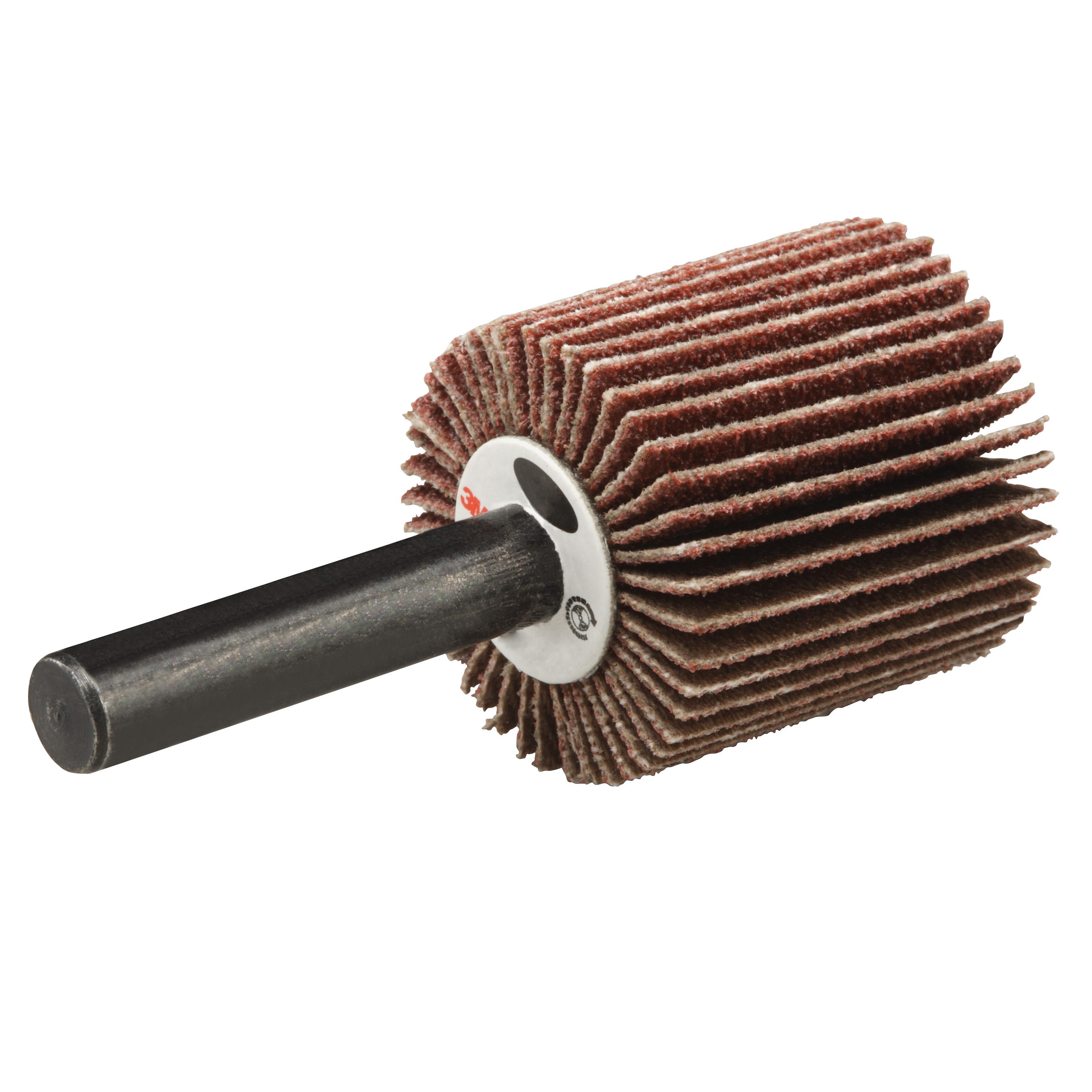 Wolverine&trade; 30723 Stem Mount Coated Abrasive Flap Wheel, 2 in Dia Wheel, 1 in W Face, 1/4 in Dia Shank, 60 Grit, Medium Grade, Aluminum Oxide Abrasive