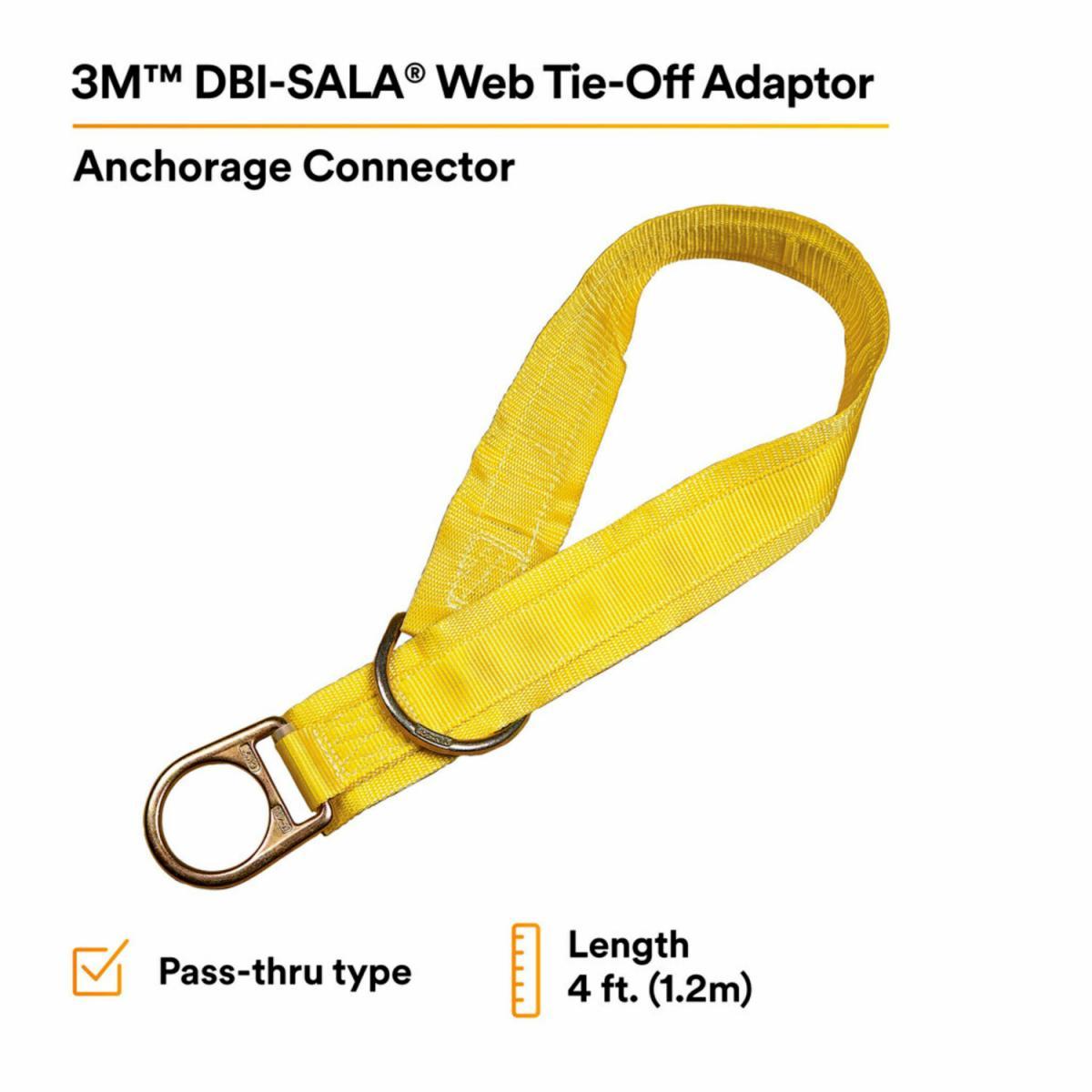 3M&trade; DBI-SALA&reg; 7100231997 Adapter Anchor, 4 ft, Polyester, Yellow