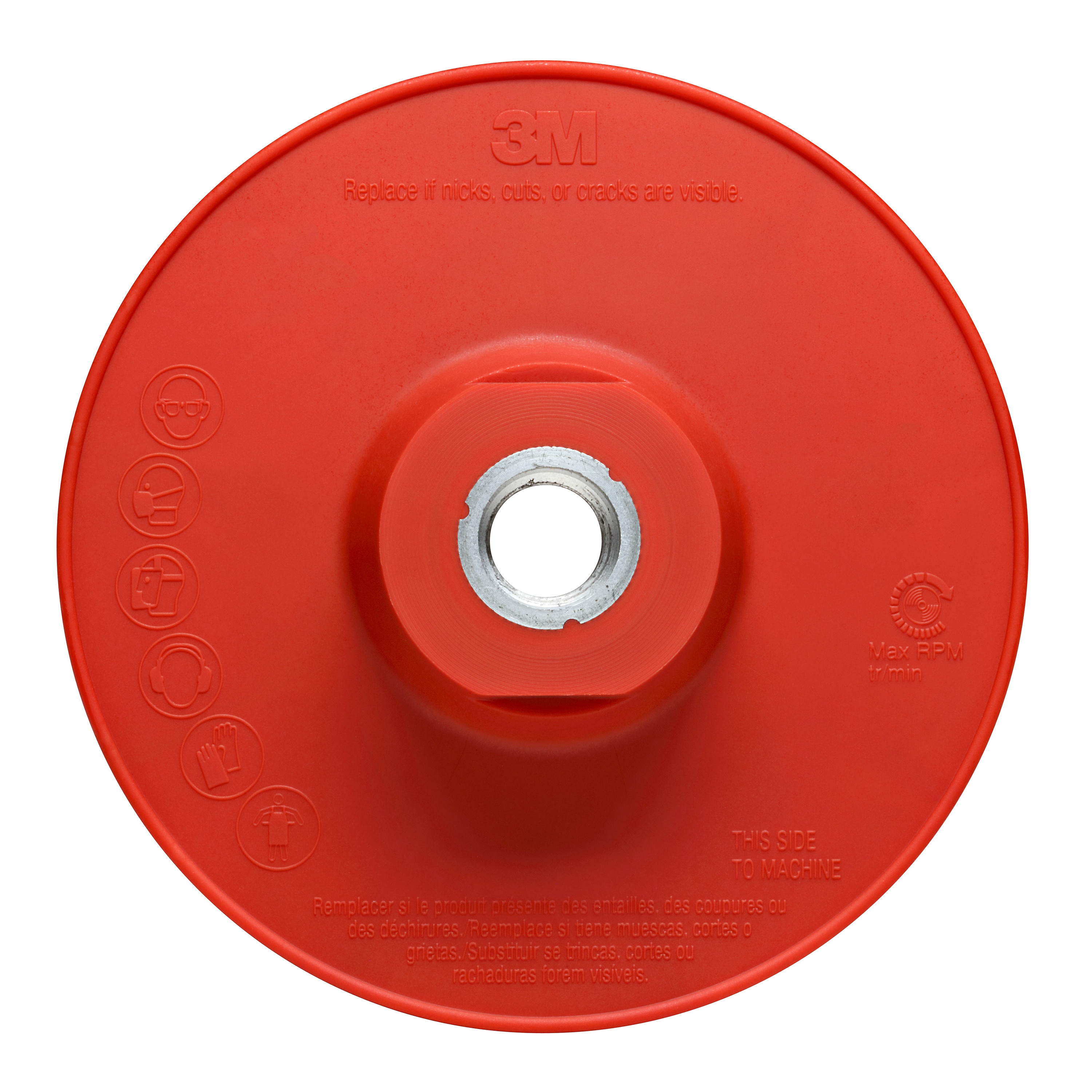 Stikit&trade; 7100033003 Regular Pad, 5 in Dia Pad, 0.56 in L 6 in W, Adhesive Attachment