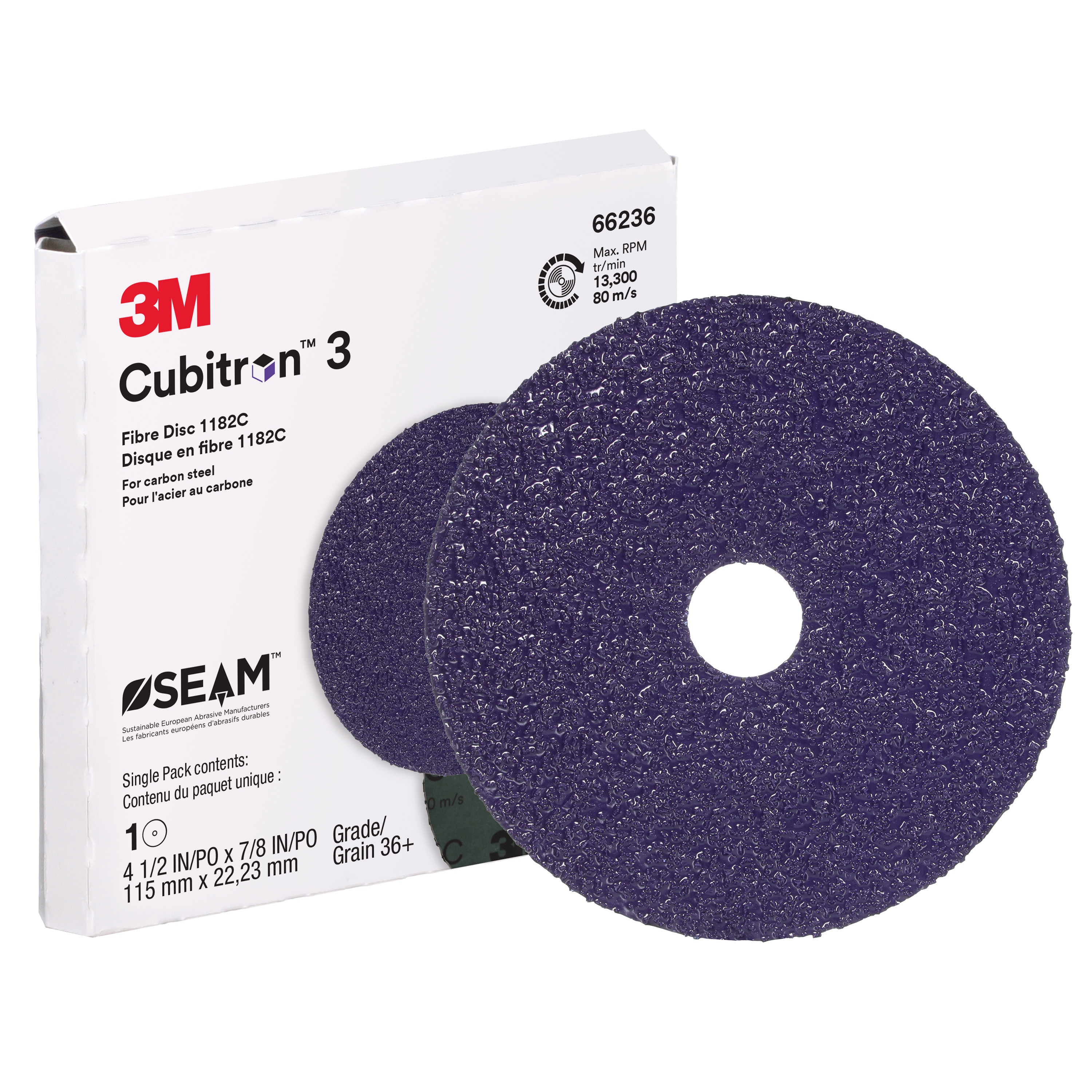 3M Xtract&trade; Cubitron&trade; II 7100284535 900DZ Disc, 5 in Dia Disc, 150+ Grit, Precision Shaped Ceramic Abrasive, Cloth Backing