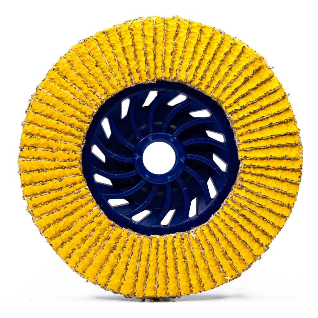 ARC&trade; 71-10914HE Flap Disc, 4-1/2 in Dia Disc, 5/8 in Center Hole, 40 Grit, Ceramic Abrasive