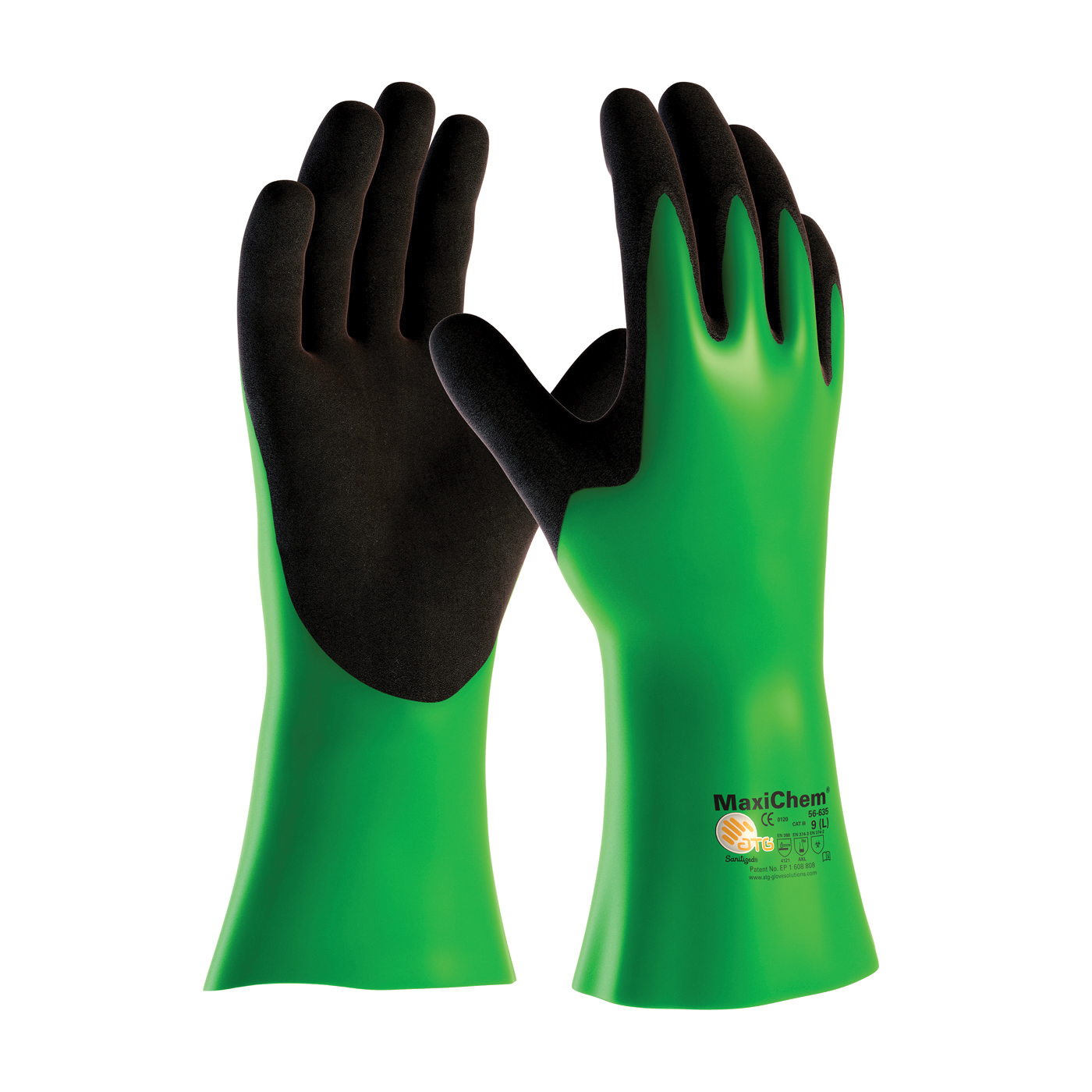 Assurance&reg; 48-L300K/XXL Heavy Duty Chemical-Resistant Gloves, 2XL, Ambidextrous Hand, Cotton/Natural Rubber Latex, Black, Flock Lining, 13 in L, Resists: Abrasion, Acid, Alcohol, Alkaline, Caustic, Grease, Ketone, Liquid, Salt and Tear, Unsupported Support