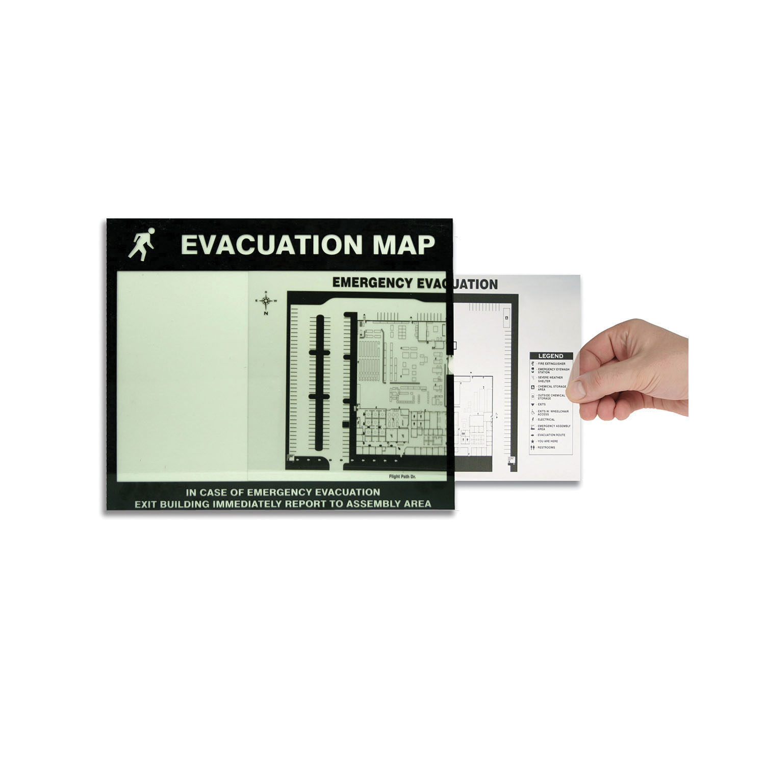 product Brady® 57892 Reflective Emergency Warning Triangle Kit