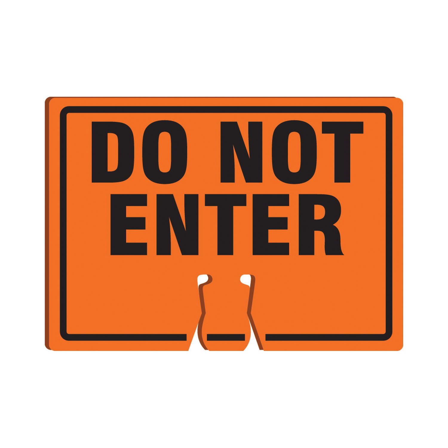 product Brady&reg; 22112 Rectangular Admittance Sign, DANGER, 10 in H x 14 in W, Black/Red on White, B-401 Polystyrene, Corner Hole/Surface Mount