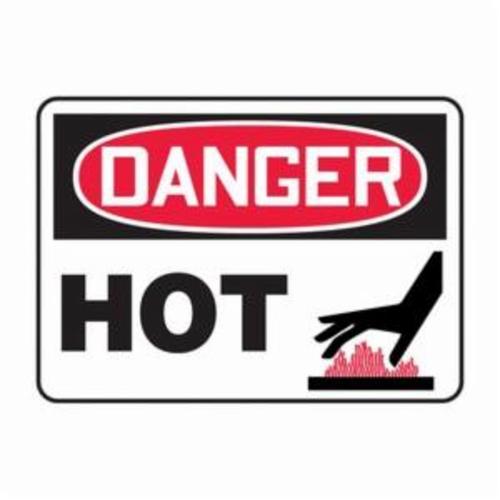 product Brady® 22595 Rectangular Personal Protection (PPE) Sign, CAUTION, 10 in H x 14 in W, Black on Yellow, B-401 Polystyrene, Corner Hole Mount