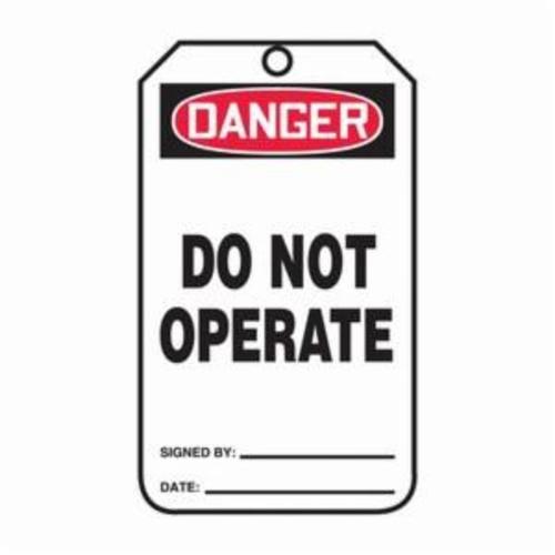 Accuform® MADC801VP Semi-Flexible Notice Sign, NOTICE, 10 in H x 14 in W, Black on White Sign/White on Blue Header, Plastic, Through Hole Mount