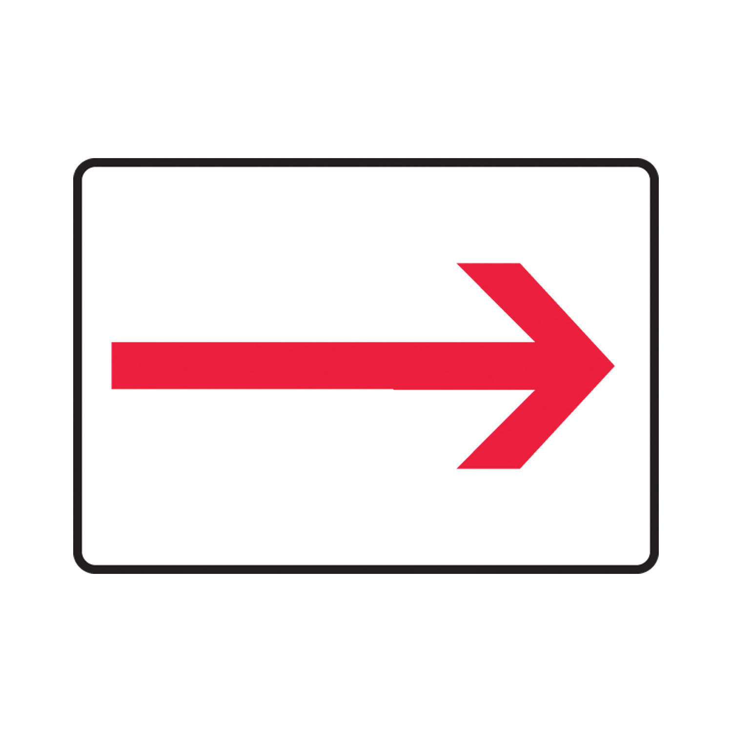 Accuform&reg; MEXT583VP Safety Sign, 10 in H x 14 in W, White on Red, Plastic, Fastened Mount