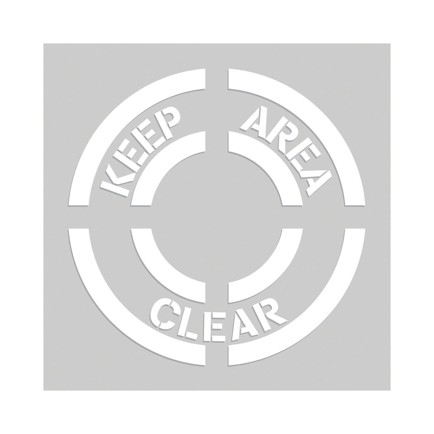 Accuform&reg; PMS211 Floor Marking Stencil, KEEP AREA CLEAR, 1.7 in H, Polyethylene