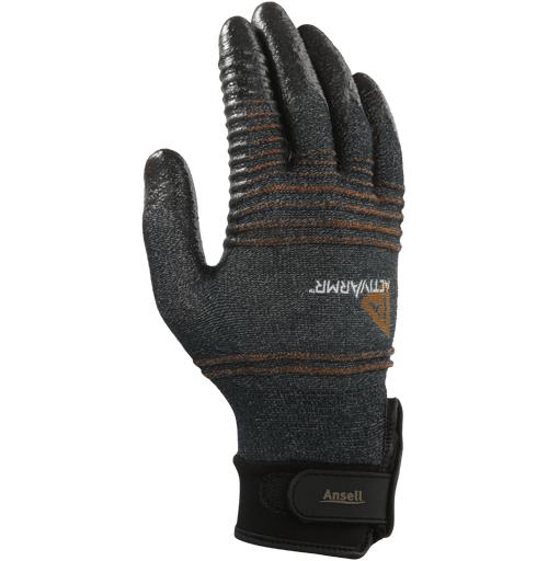 product ActivArmr&reg; 80-400-10 Powerflex® 80-400-10 Insulated Latex Coated Gloves, X-Large, Acrylic, High-Visibility Yellow/Blue, Knit Cuff