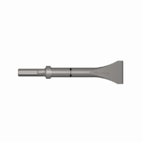 Ajax 324-12 Scaling Chisel, Oval Collar, 2 in Wide Flat Alloy/Carbon Steel Tip, 12 in OAL, 2 in W Blade