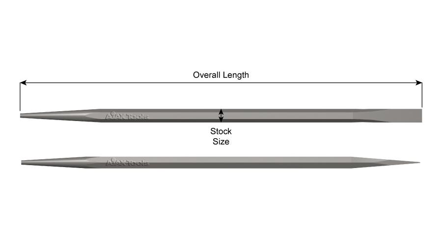 Ajax 669 Straight Fit Up Pry Bar, 36 in OAL, Steel