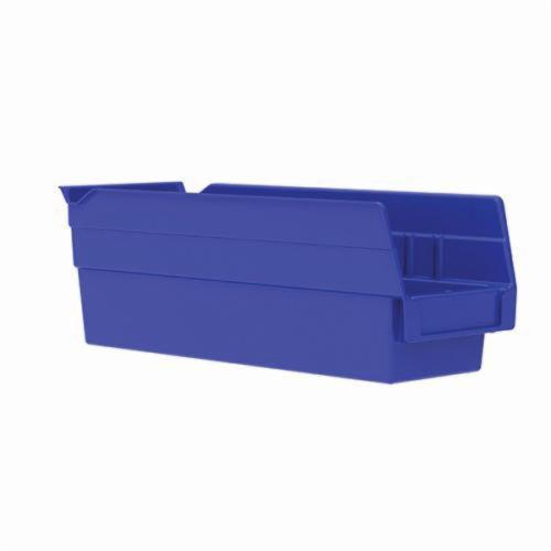 Akro-Mils® 30098BLUE ShelfMax® Shelf Bin With 40000 Divider Label Tab, 17-7/8 in L x 6-5/8 in W x 6 in H, 505 cu-in, Blue