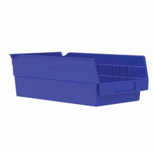 Akro-Mils&reg; 30130BLUE Shelf Bin, 11-5/8 in L x 6-5/8 in W x 4 in H, 128 cu-in, Blue