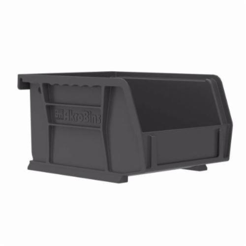 Akro-Mils&reg; 30220BLACK Hang and Stack Bin, 7-3/8 in L x 4-1/8 in W x 3 in H, Black
