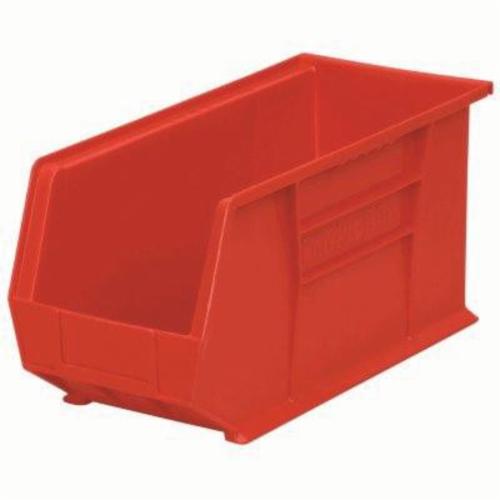 Akro-Mils&reg; 30265RED Hang and Stack Bin, 18 in L x 8-1/4 in W x 9 in H, Red