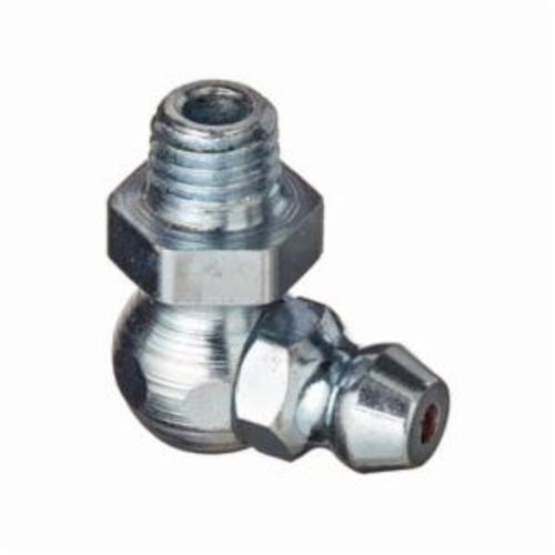Alemite&reg; 1911-B1 90 deg Thread Forming Grease Fitting Zerk, 1/4-28 SAE-LT Male Taper Thread, 3/4 in OAL, 13/64 in L Shank, Steel, Trivalent Zinc Plated