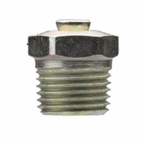 Alemite&reg; 47200 Relief Fitting, 1/8 in PTF Thread, 1/2 in OAL, 19/64 in L Shank, Steel, Zinc Plated