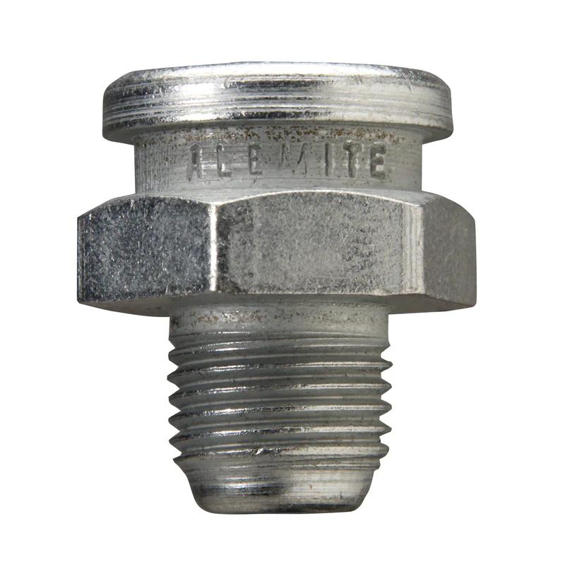 Alemite&reg; A1184 Button Head Fitting, 1/8 in PTF Thread, 3/4 in OAL, 11/32 in L Shank, Trivalent Zinc Plated
